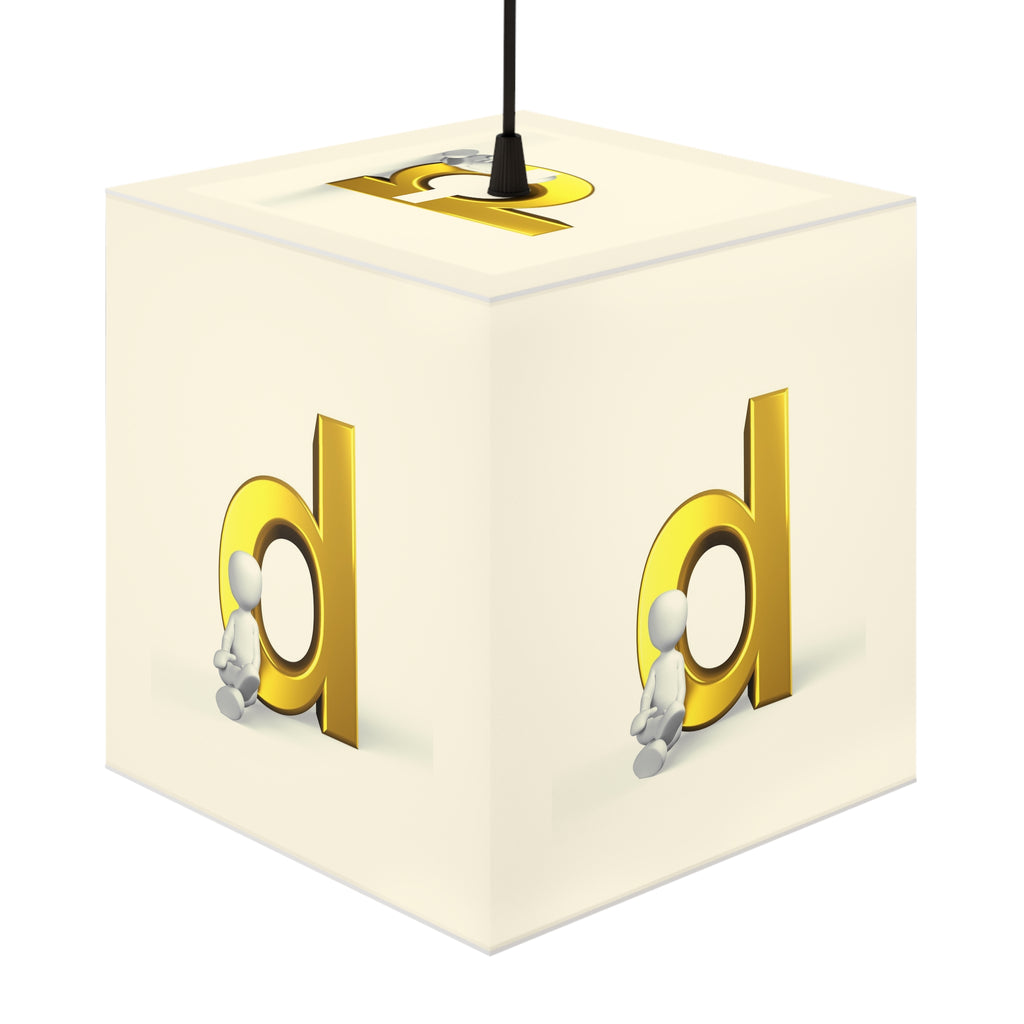 Gold Letter D Light Cube Lamp | Alphabet Initial Night Light