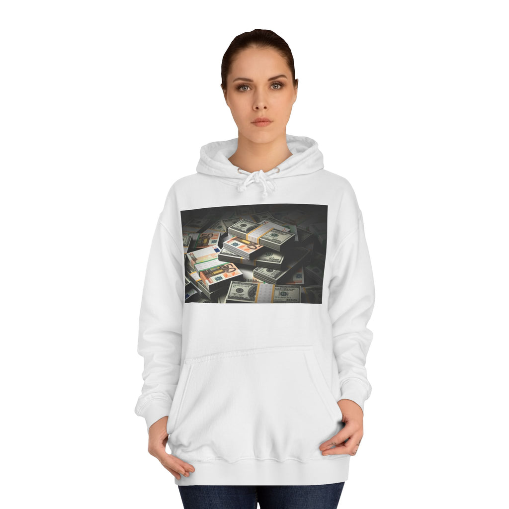 Stacked Cash Money Hoodie | Vintage Banknote Print, Stacks of Dollars