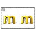 Gold Letter M Monogram Tablet Folio Case | Initial M Tablet Cover