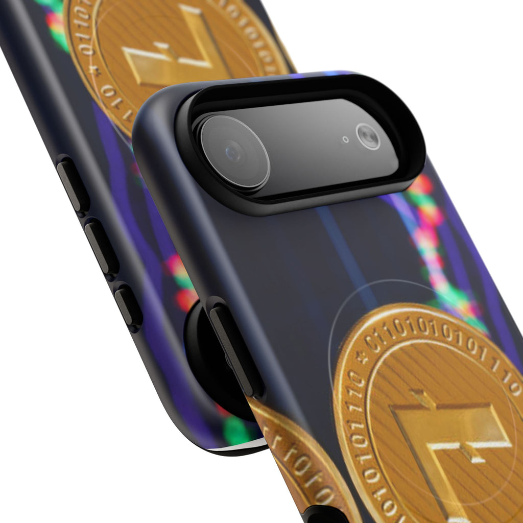 Litecoin Crypto Coin Phone Case | Tough Magnetic Case, Blockchain Design