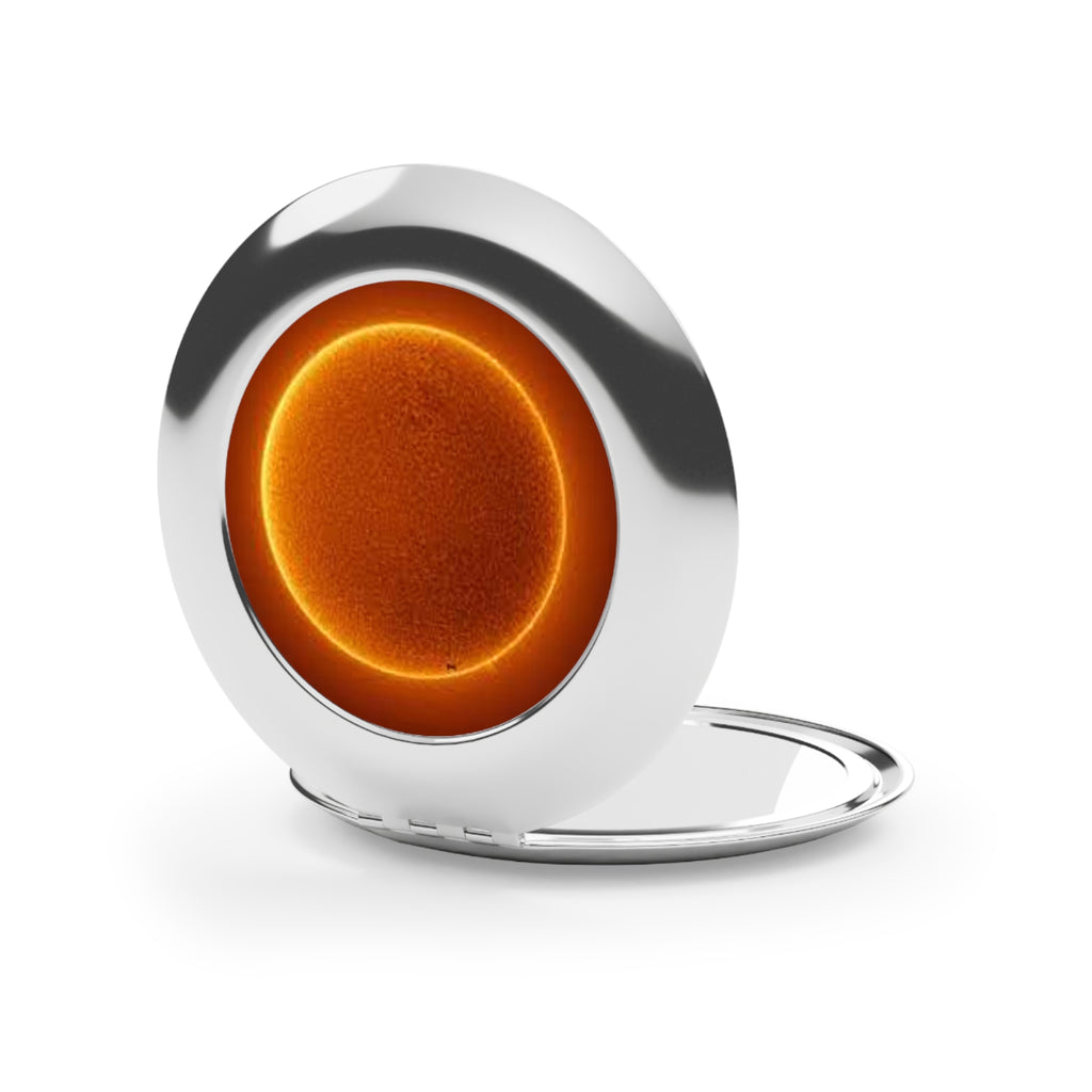 Solar Disk Illustration Compact Travel Mirror | Sun Surface Makeup Mirror