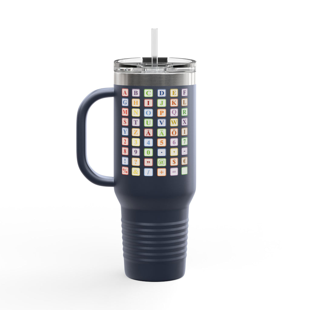 Pastel Baby Blocks Alphabet, Travel Mug