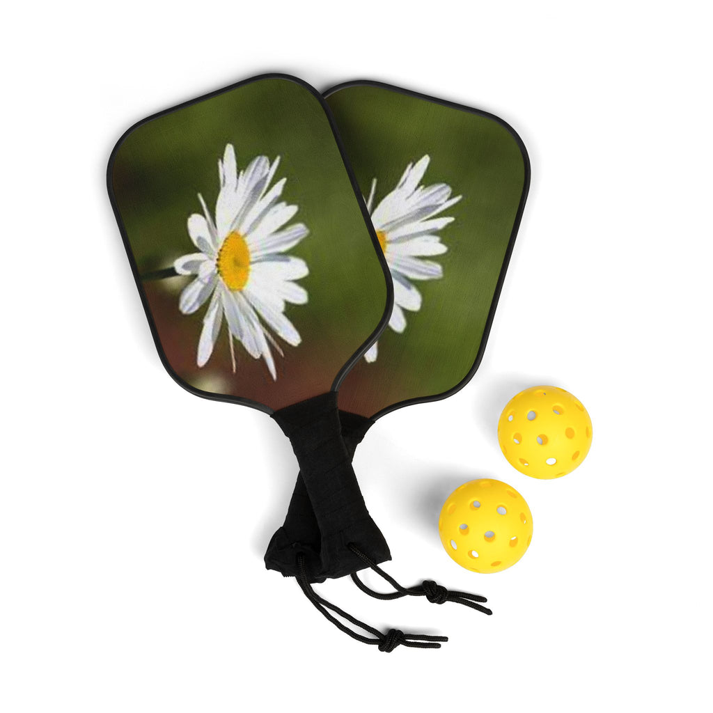 Daisy Flower Pickleball Paddle Set | Pickleball Kit with Floral Design