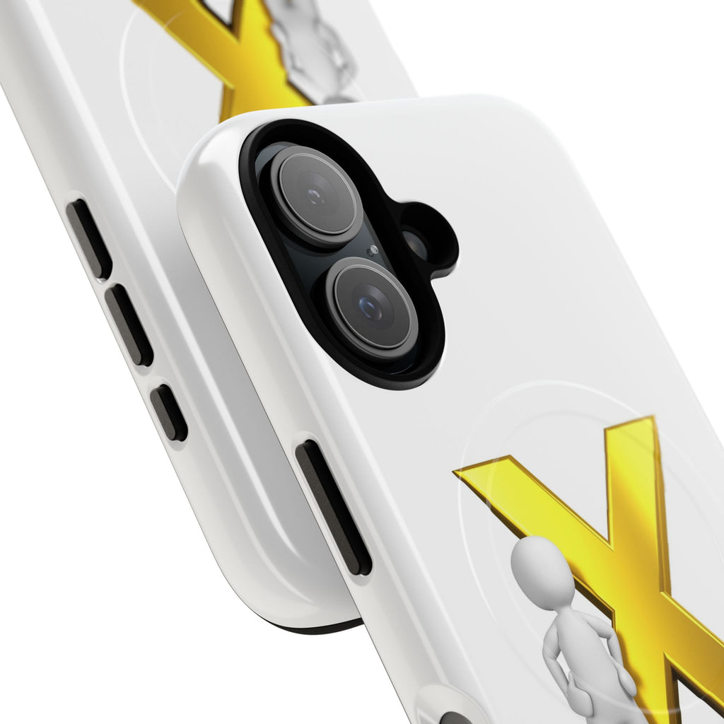 3D Figure with Gold X phone case | Magnetic Tough Case