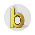 Gold Letter B Round Rug | Monogram Initial Home Decor