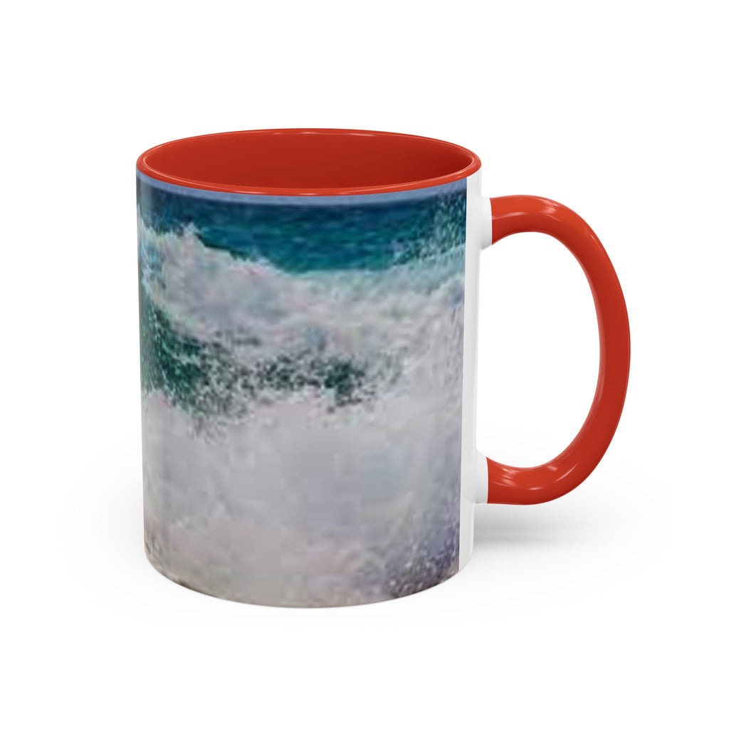 Ocean Wave Accent Coffee Mug | Beach Wave Photo Mug