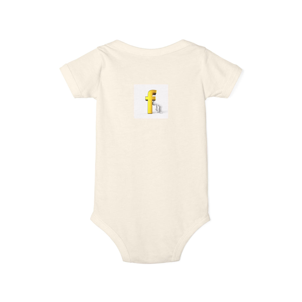 Yellow Letter F Initial Baby Onesie | Infant Jersey One Piece