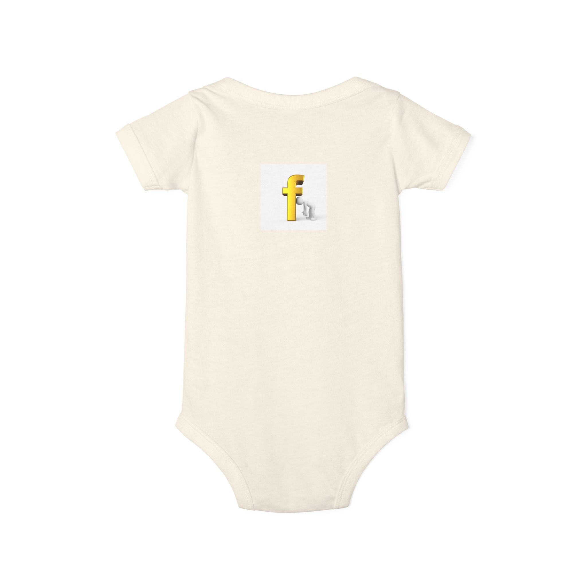 Yellow Letter F Initial Baby Onesie | Infant Jersey One Piece