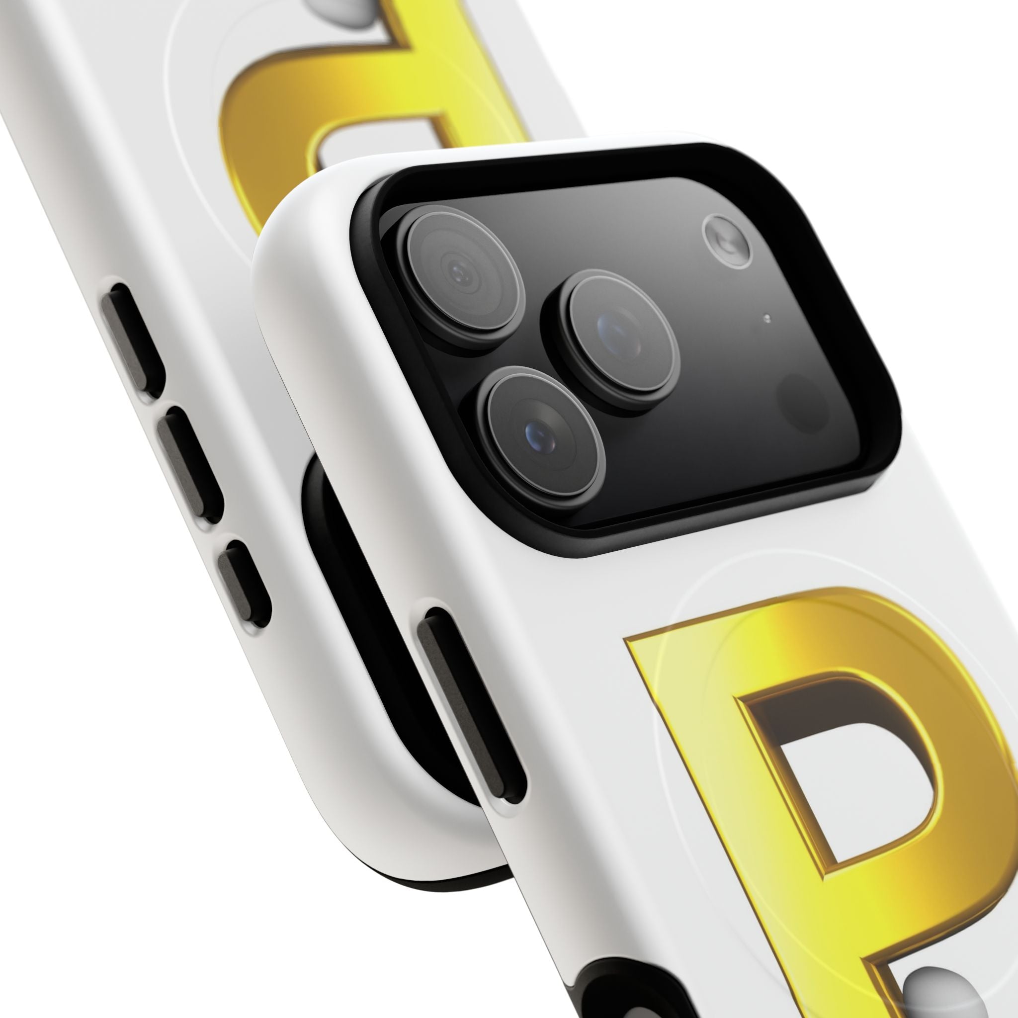 Gold Letter P Monogram Phone Case | Tough Magnetic Case