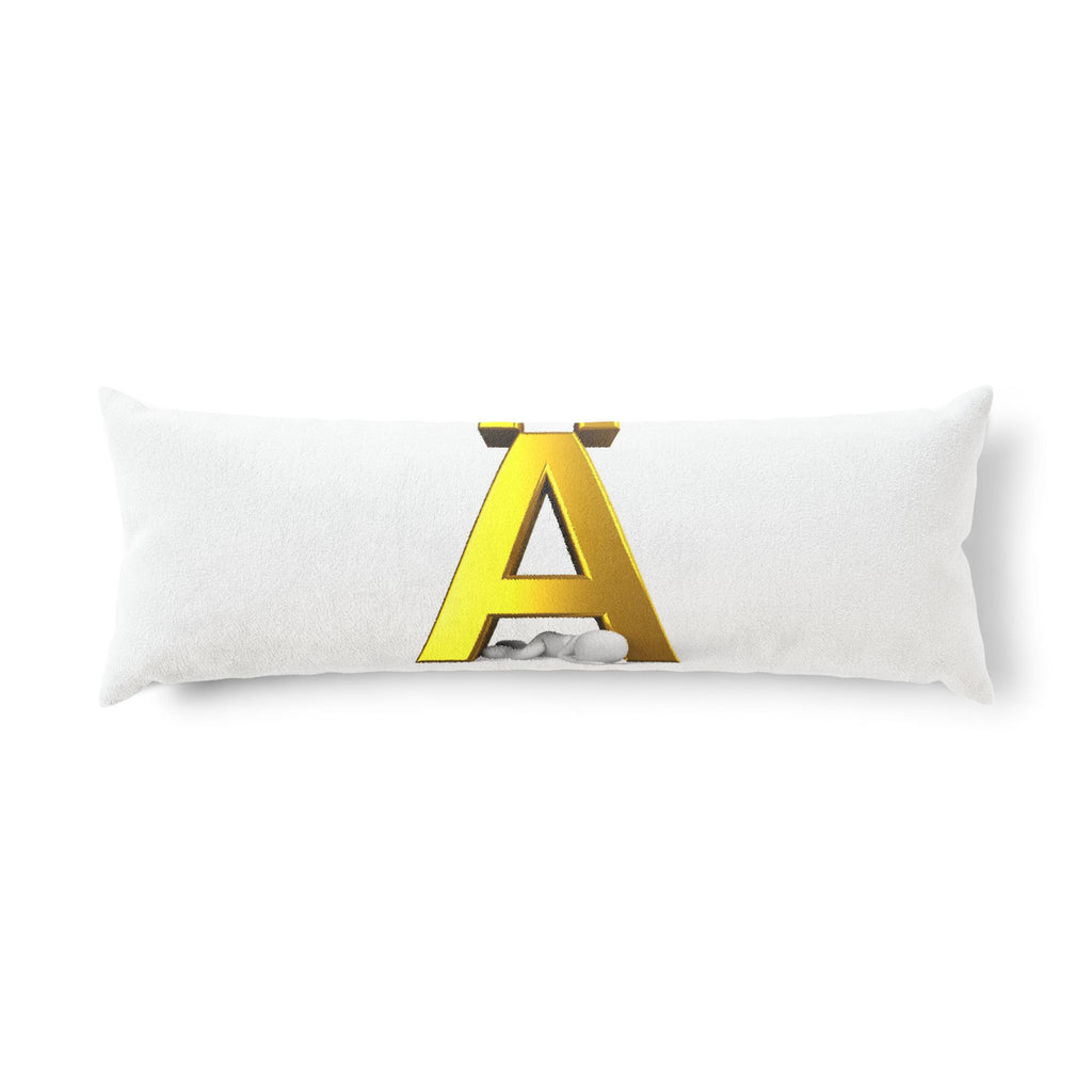Gold Letter Ä Body Pillow | Monogram Initial Pillowcase