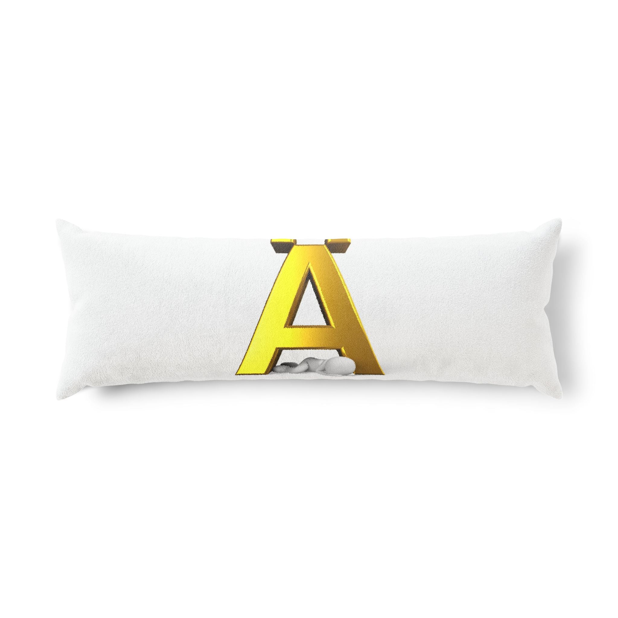 Gold Letter Ä Body Pillow | Monogram Initial Pillowcase