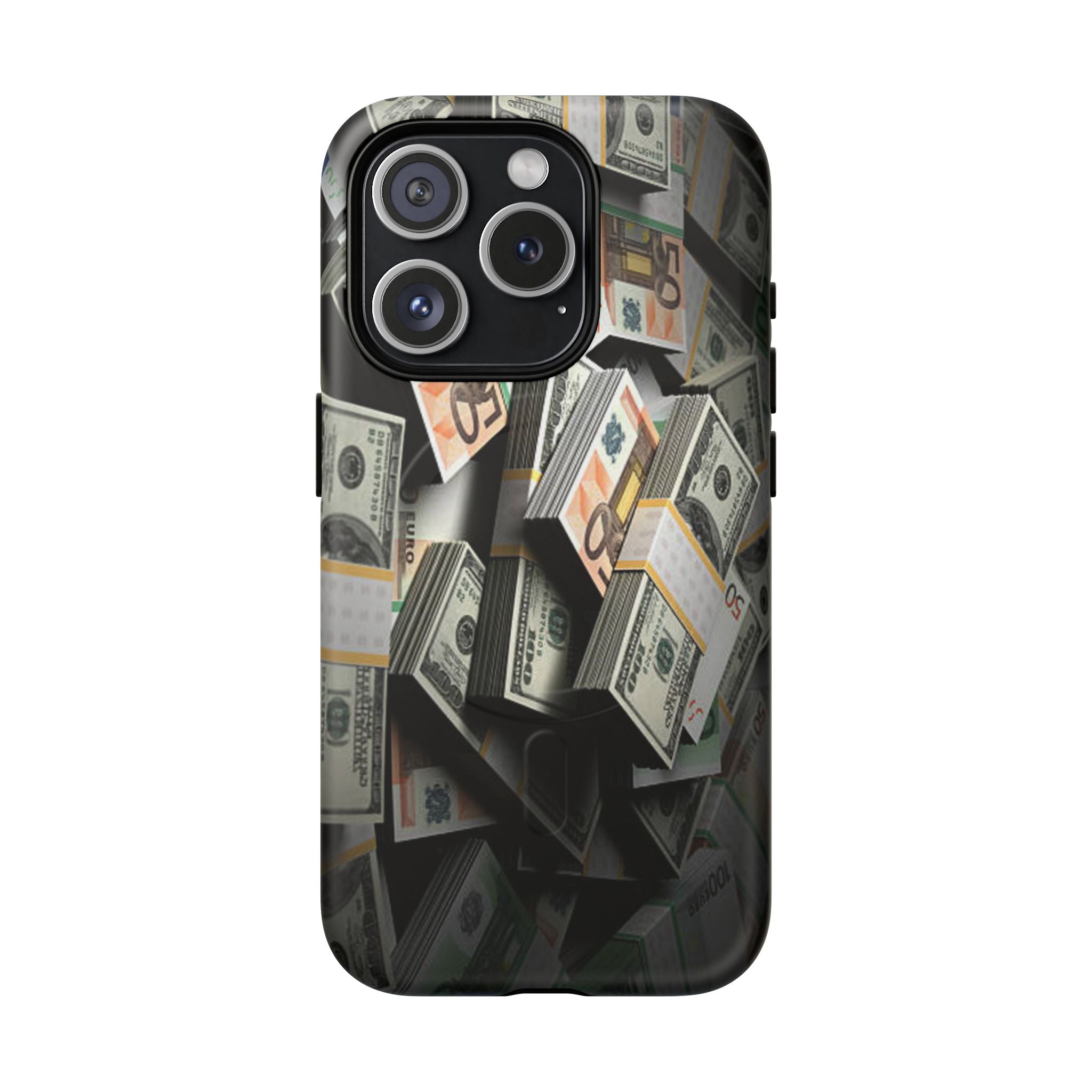 Coque de téléphone Argent Empilé | Coque magnétique robuste