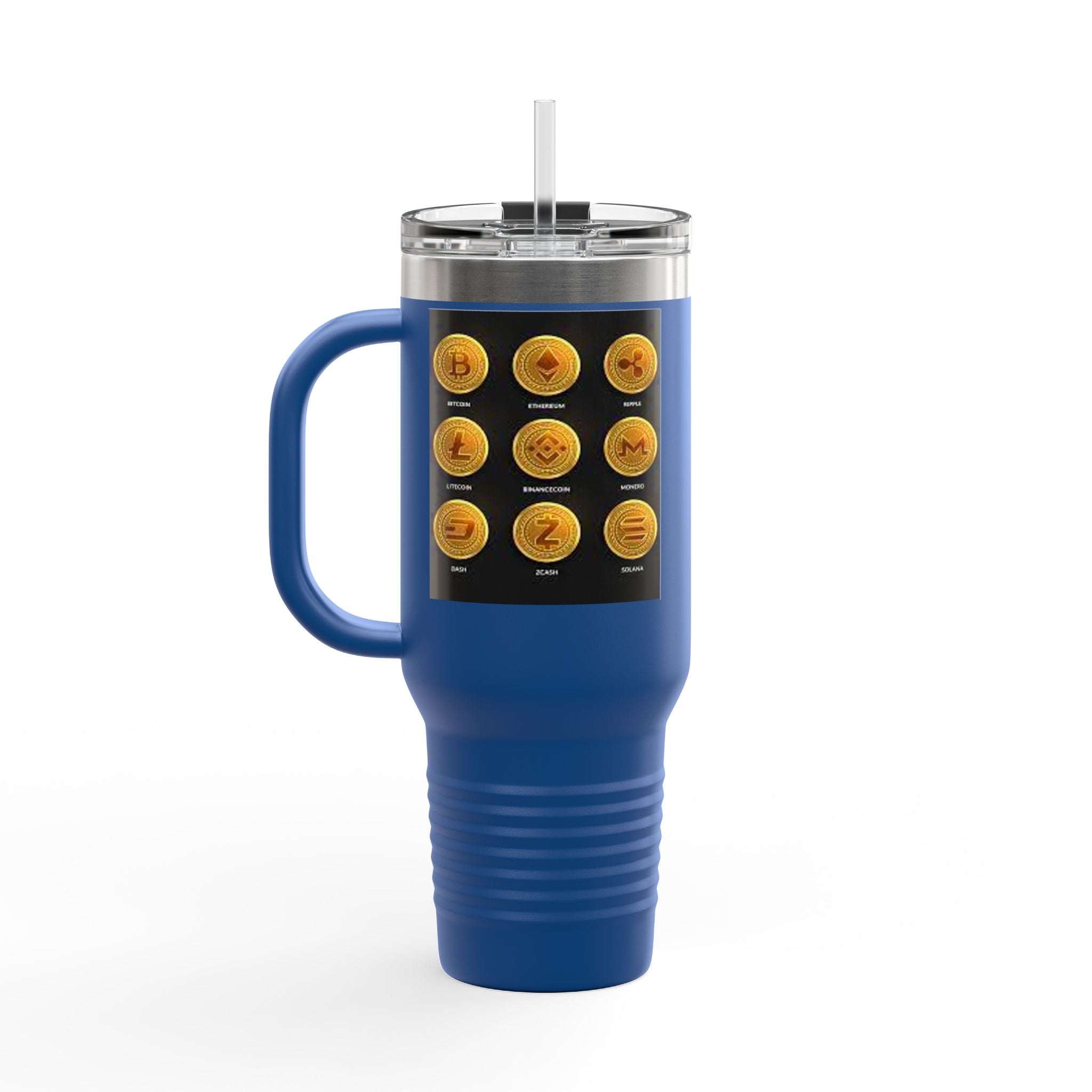 Crypto Currencies Icons 40oz Travel Mug | Insulated Tumbler