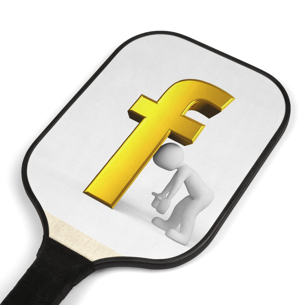 Gold Letter F Graphic Pickleball Paddle Set | Pickleball Kit