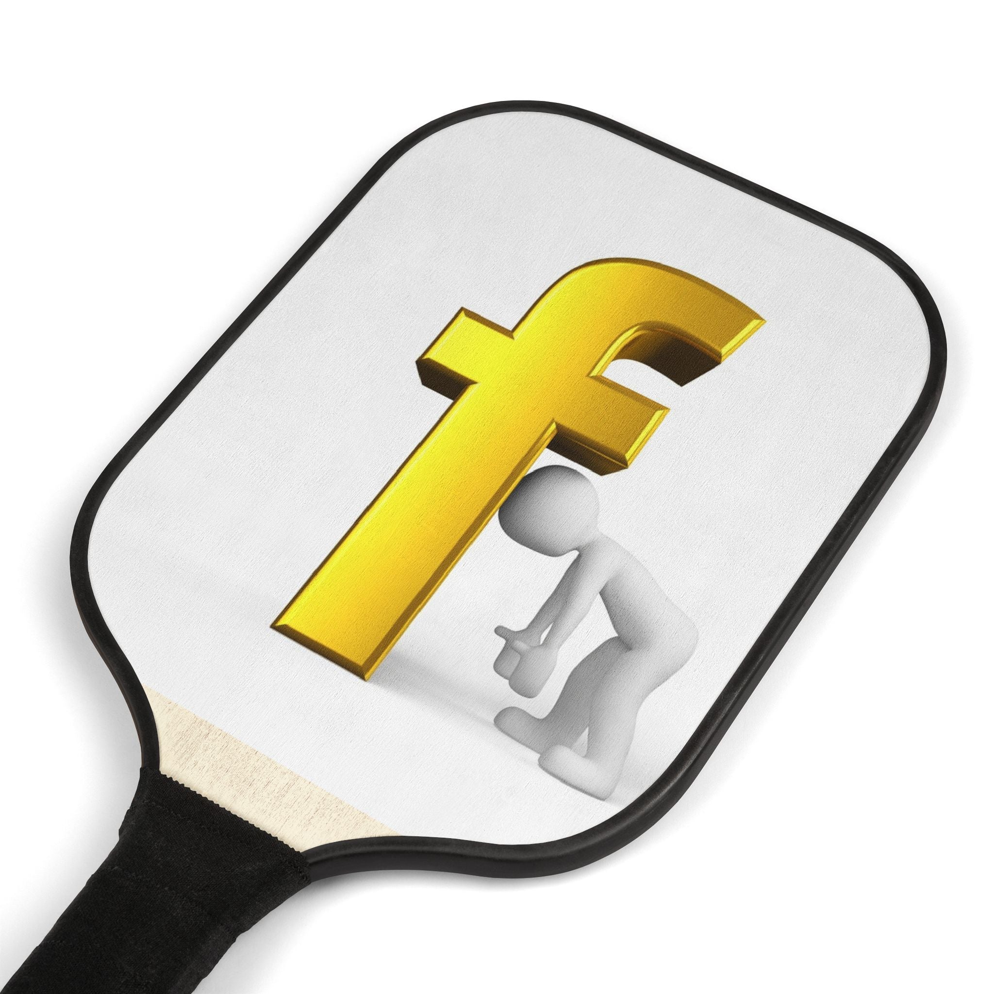 Gold Letter F Graphic Pickleball Paddle Set | Pickleball Kit