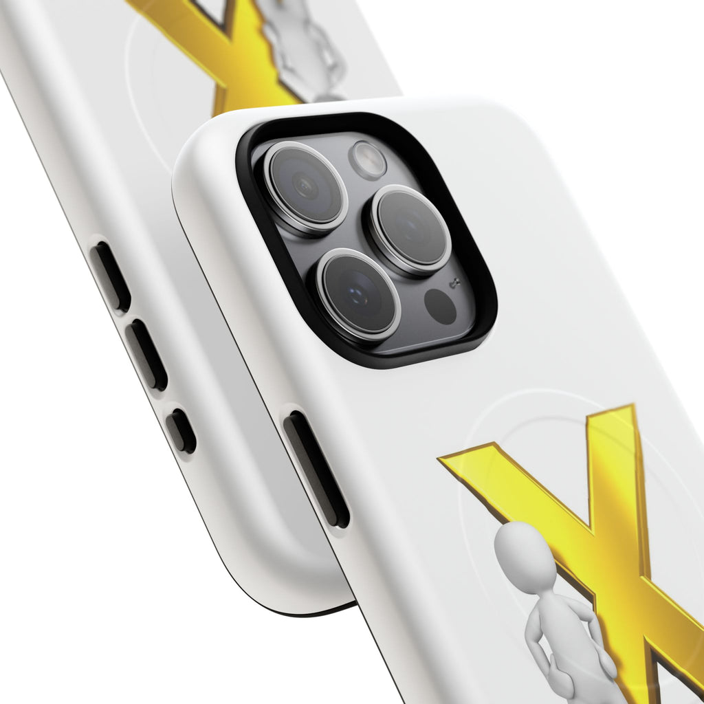 3D Figure with Gold X phone case | Magnetic Tough Case