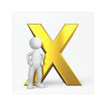 Gold Letter X Car Magnet | Alphabet Initial Magnetic Decal