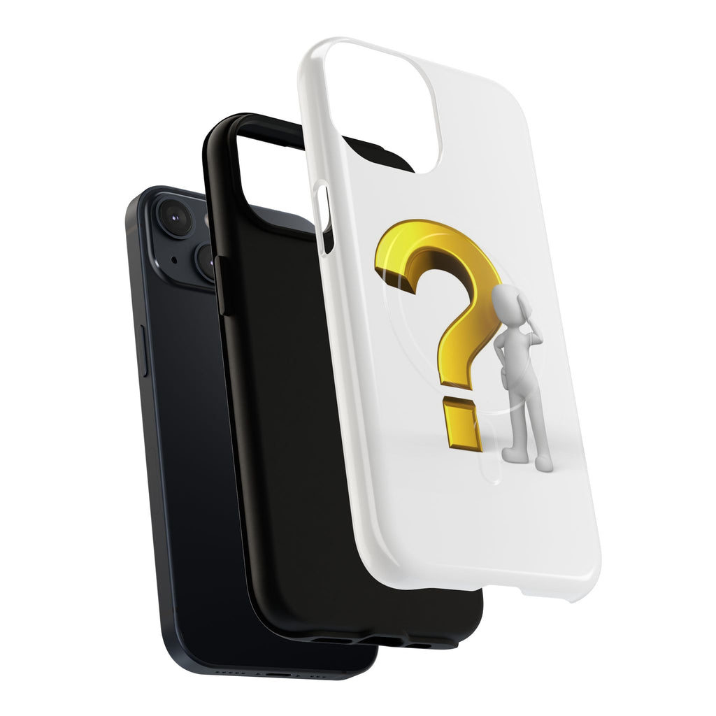3D Question Mark Figure phone case | Tough Magnetic Case