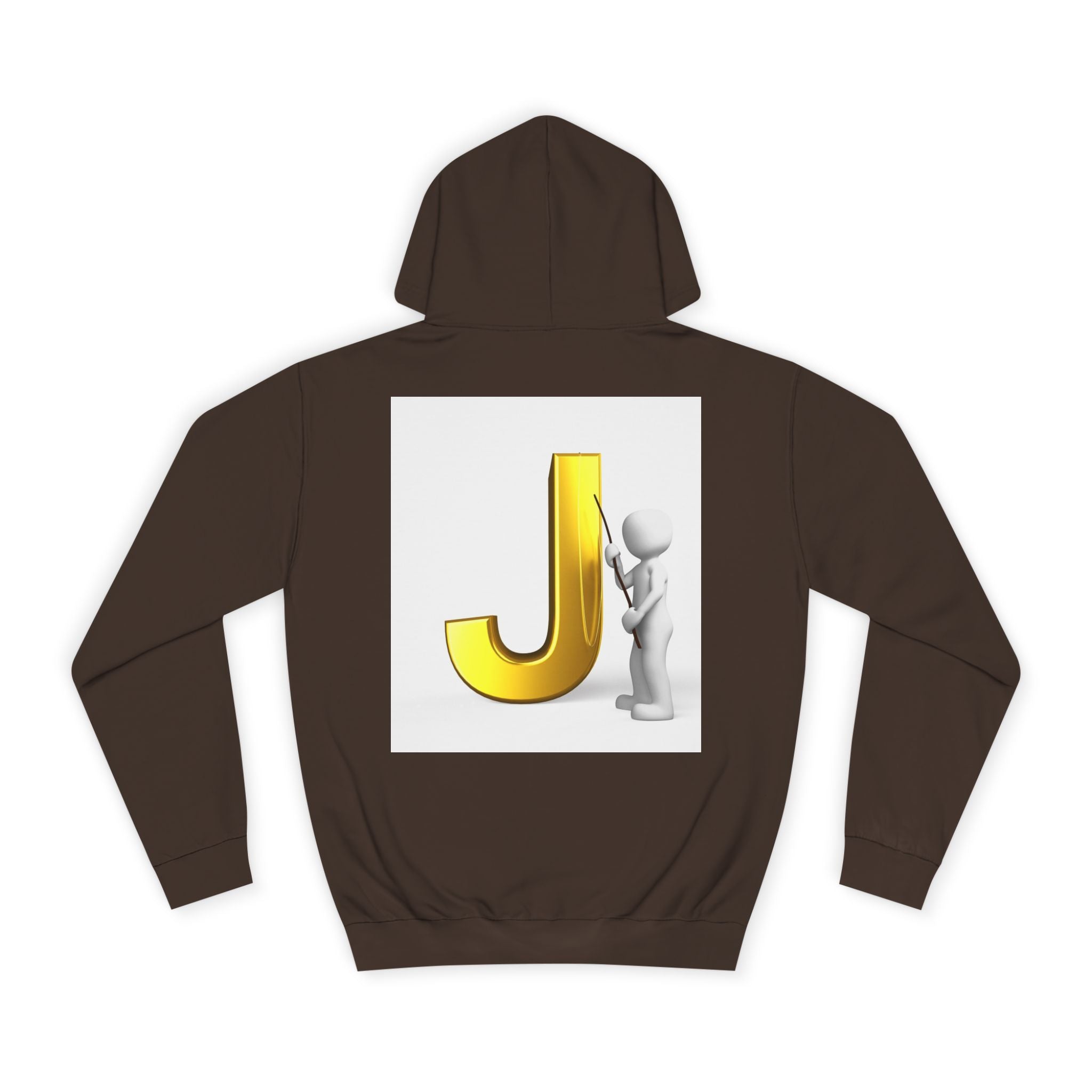 Golden Letter J Initial Hoodie | Monogram J Sweatshirt