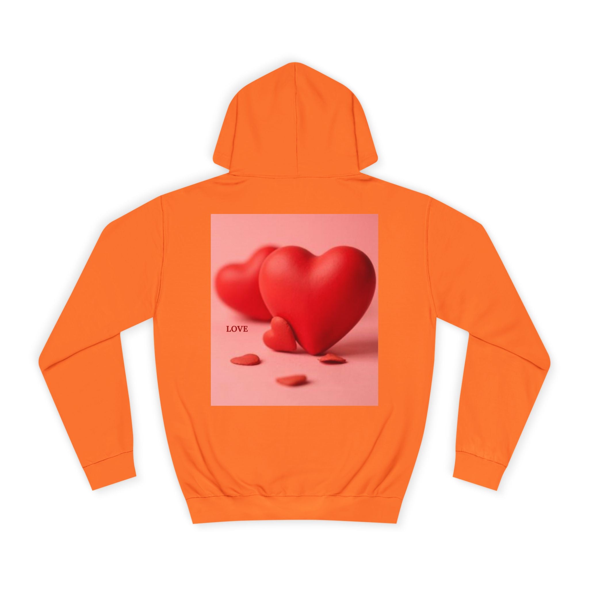 Cute 3D Heart Illustration Hoodie | Love Graphic Pullover
