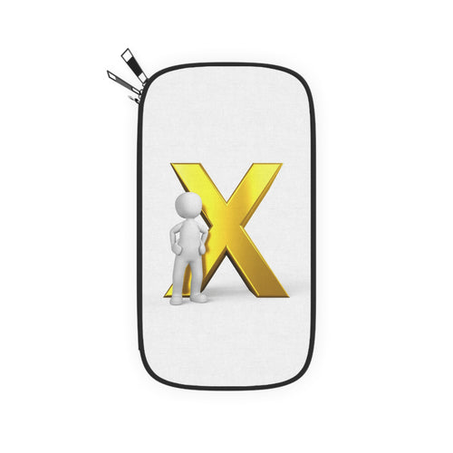 Porte-passeport 3D en or avec X | Accessoire de voyage minimaliste