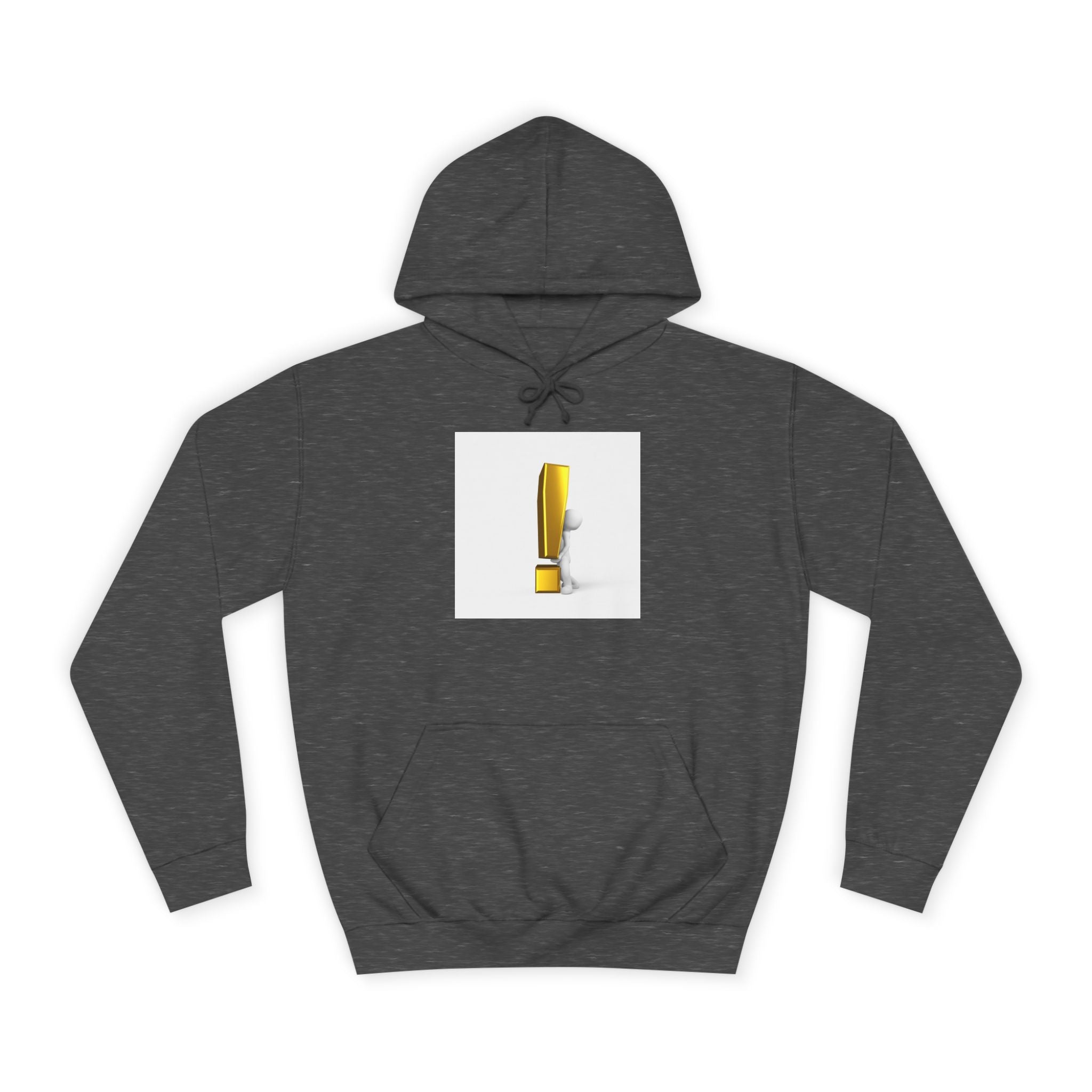 Gold Exclamation Mark Hoodie | Minimal Symbol Sweatshirt