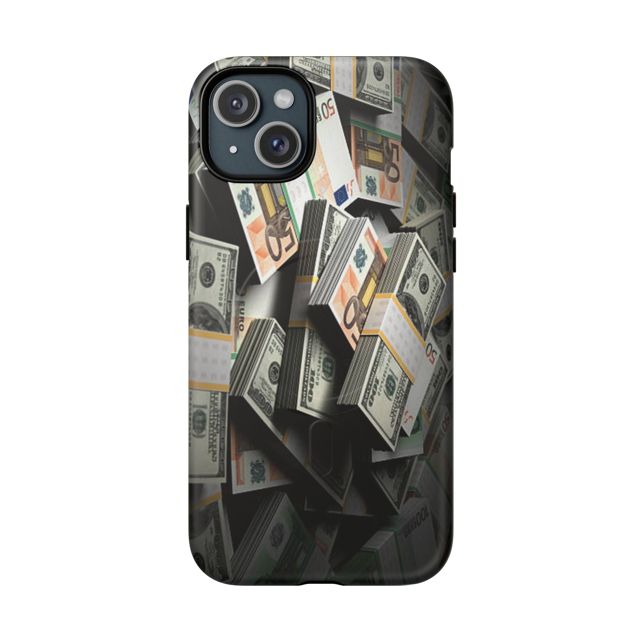 Coque de téléphone Argent Empilé | Coque magnétique robuste