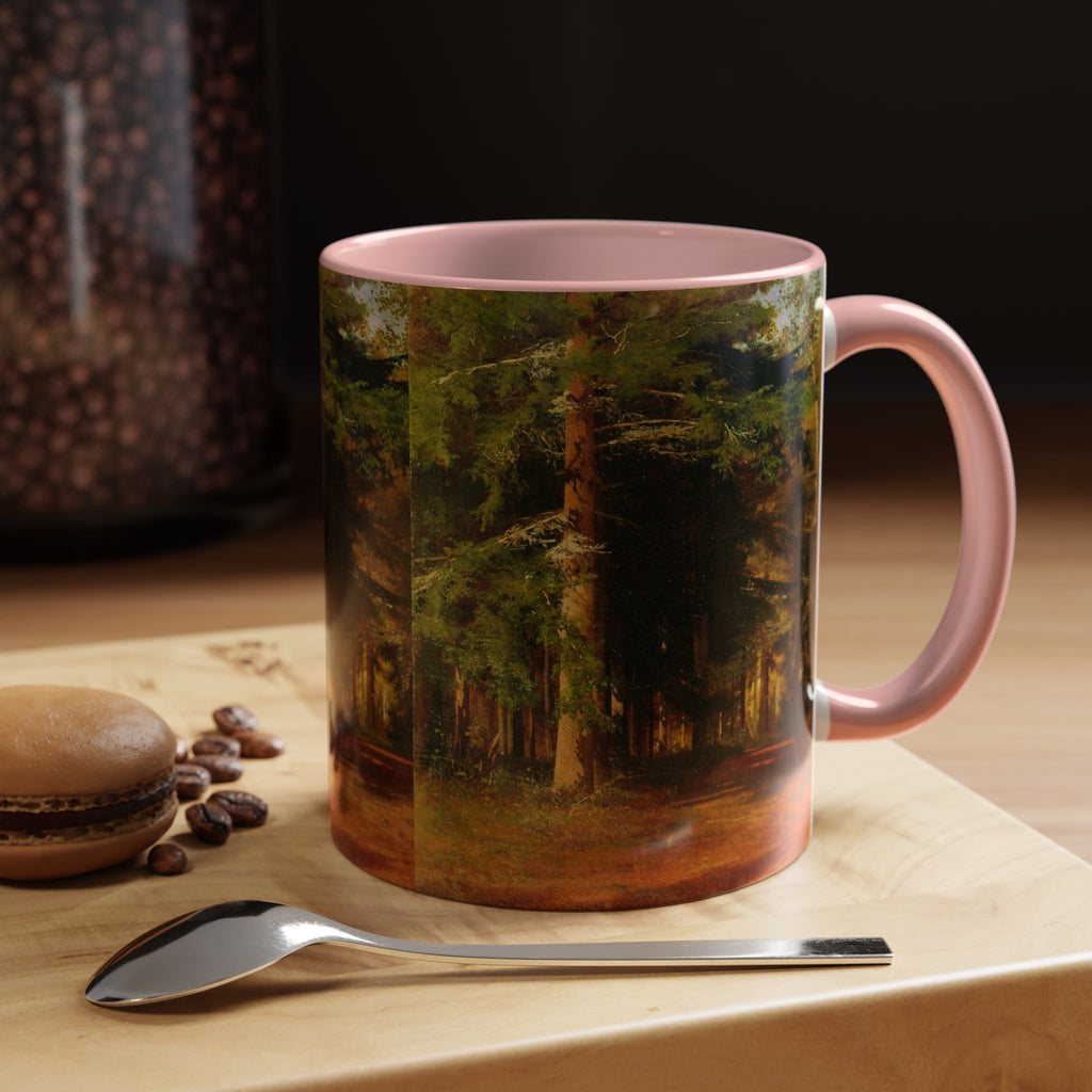 Waldweg-Malerei Tasse | Akzent-Kaffeetasse 11oz 15oz