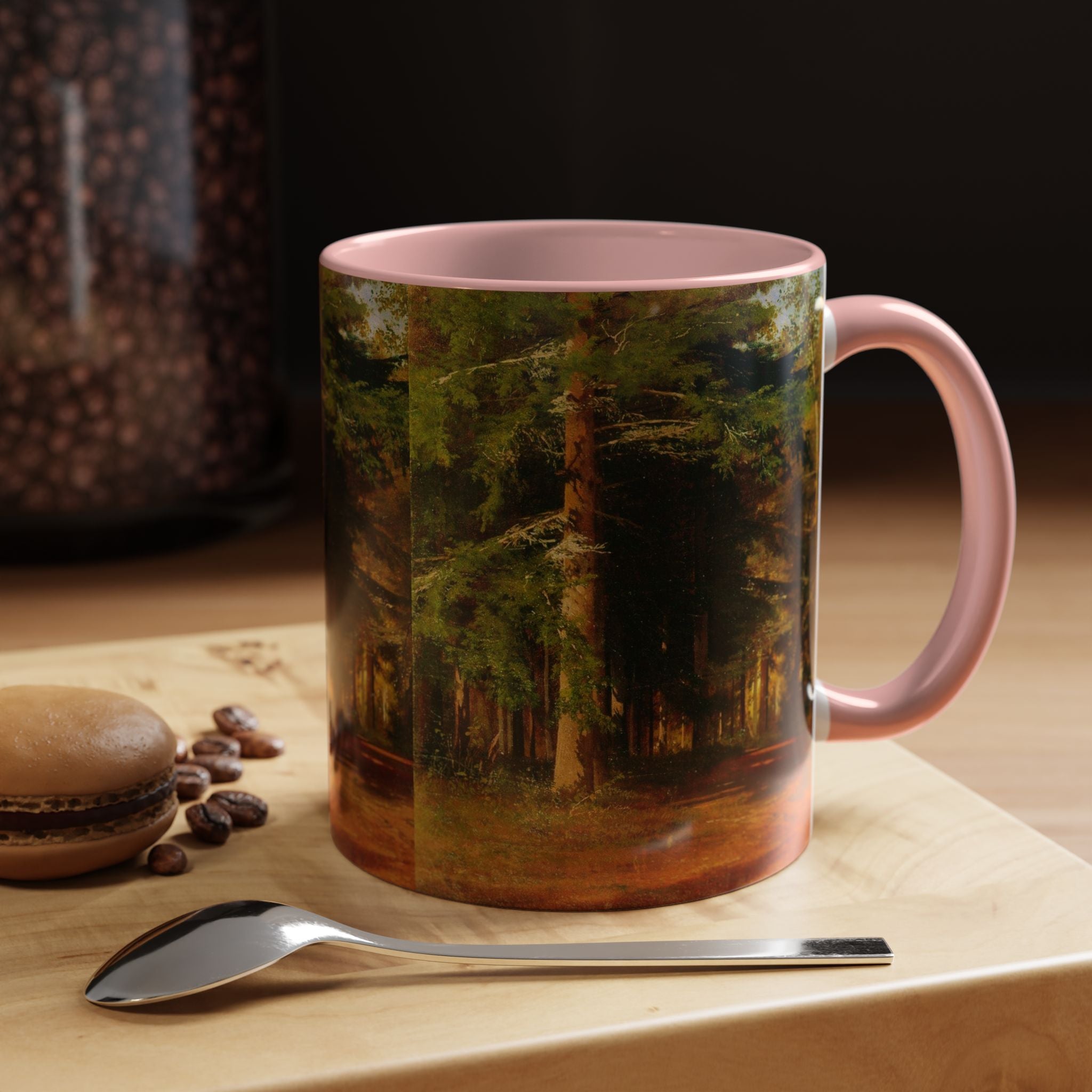 Waldweg-Malerei Tasse | Akzent-Kaffeetasse 11oz 15oz