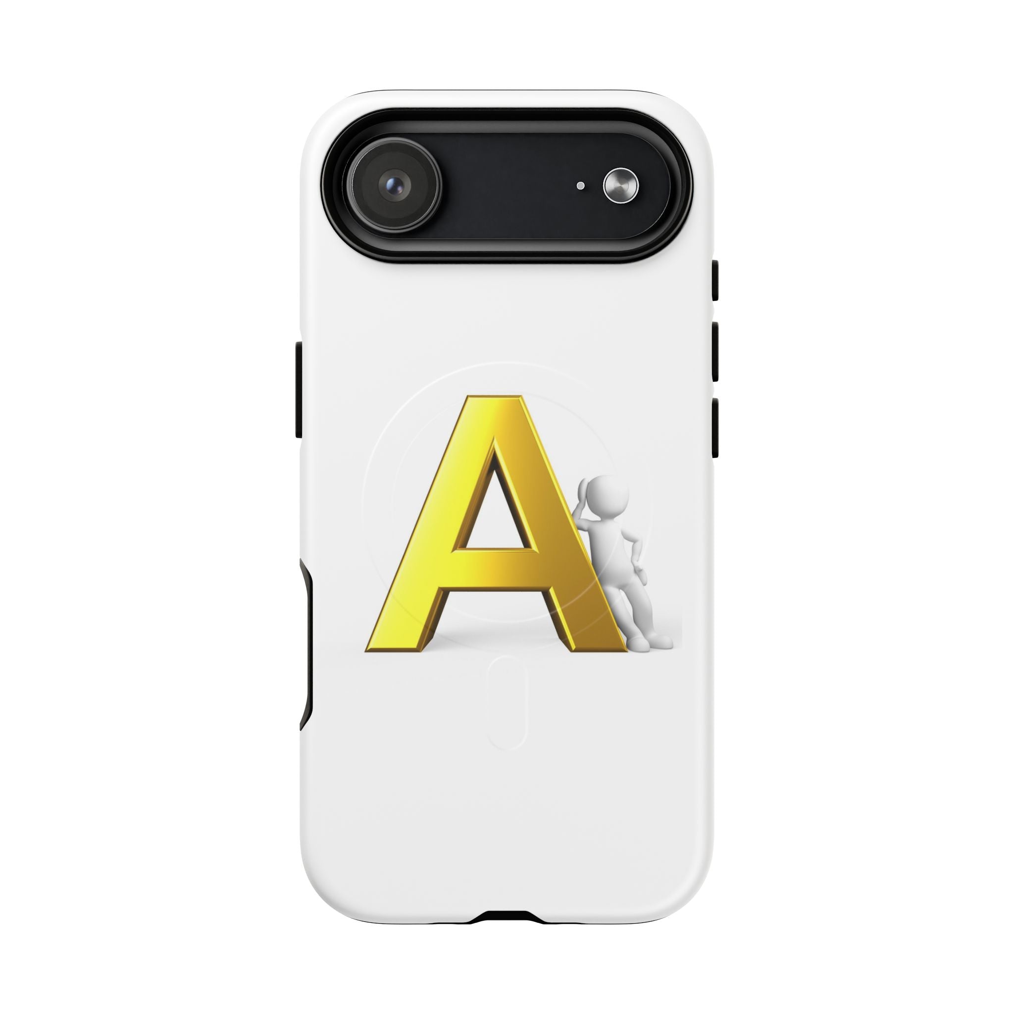 Coque de Téléphone Lettre A Dorée | Coque Magnétique Robuste, Monogramme Initial