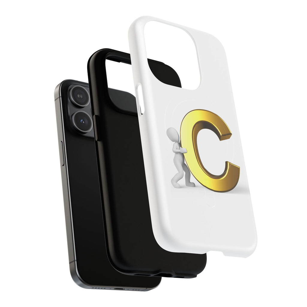 Gold Letter C Monogram Phone Case | Tough Magnetic Case