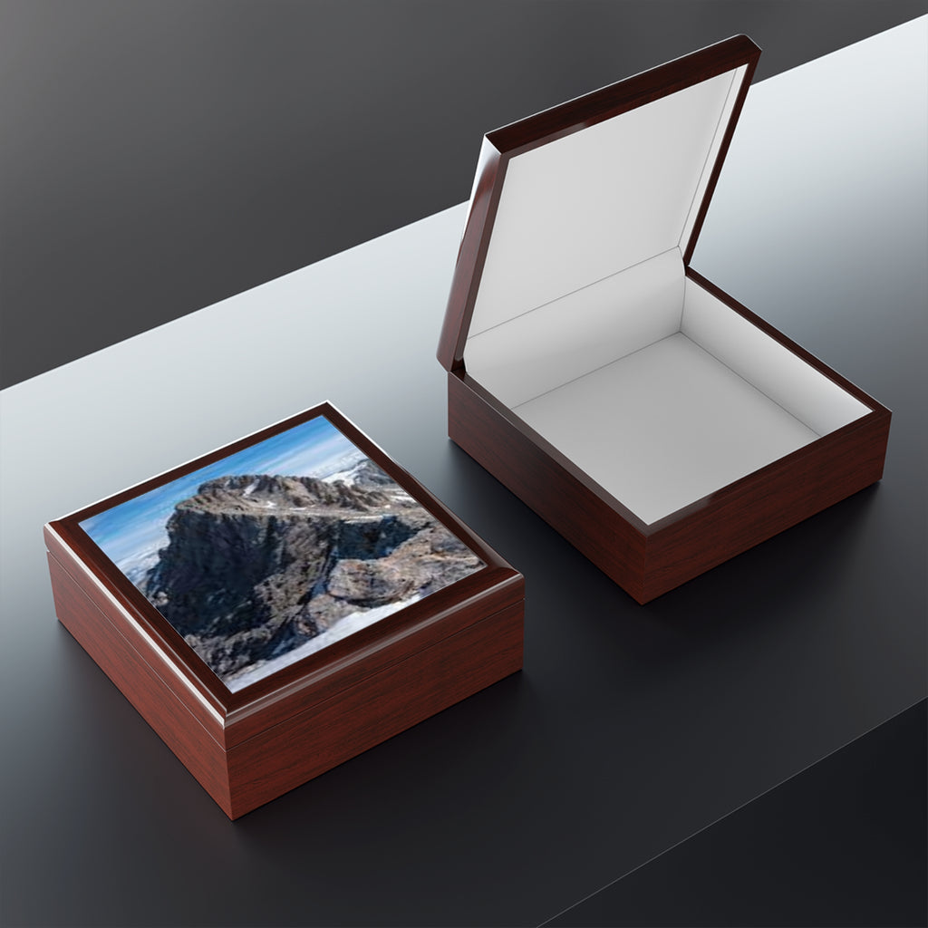 Rock Mountain Peak Jewelry Box | Scenic Alpine Landscape Keepsake
