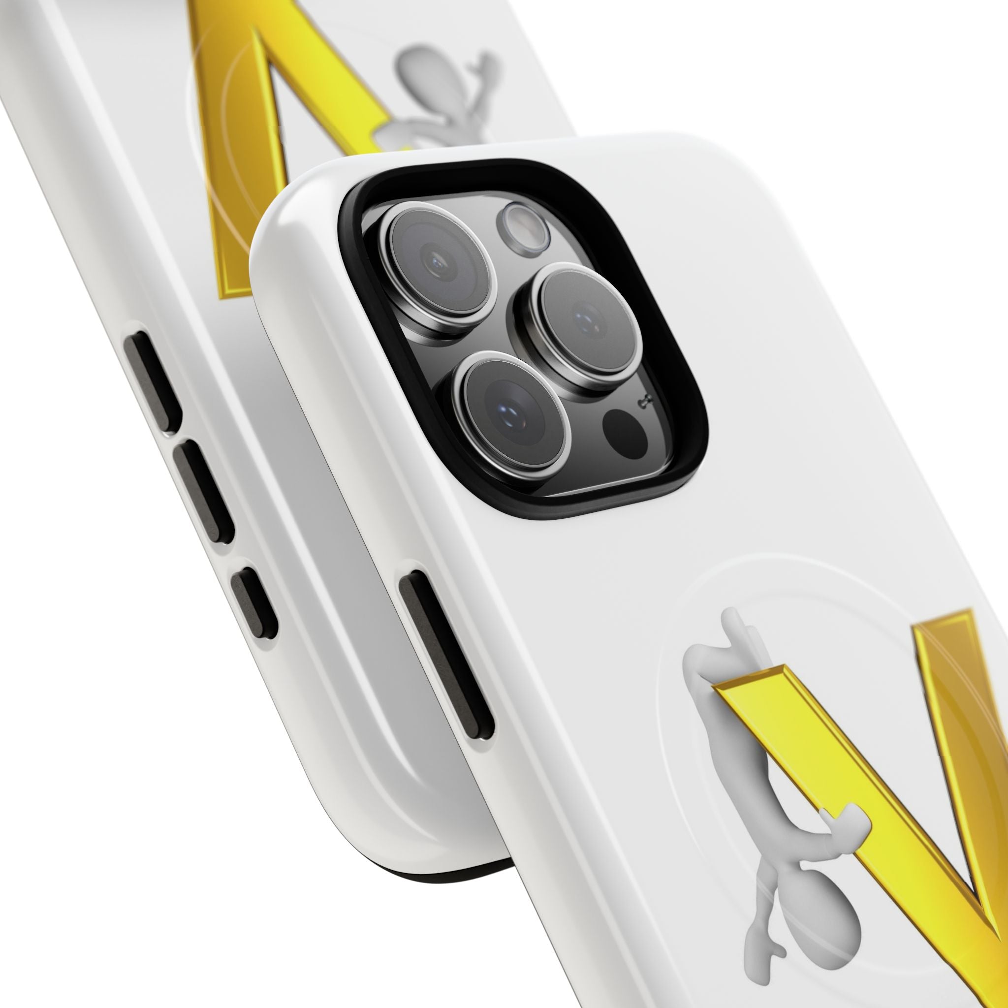 3D Yellow V Letter Phone Case Tough Magnetic Case | Monogram V iPhone Cover