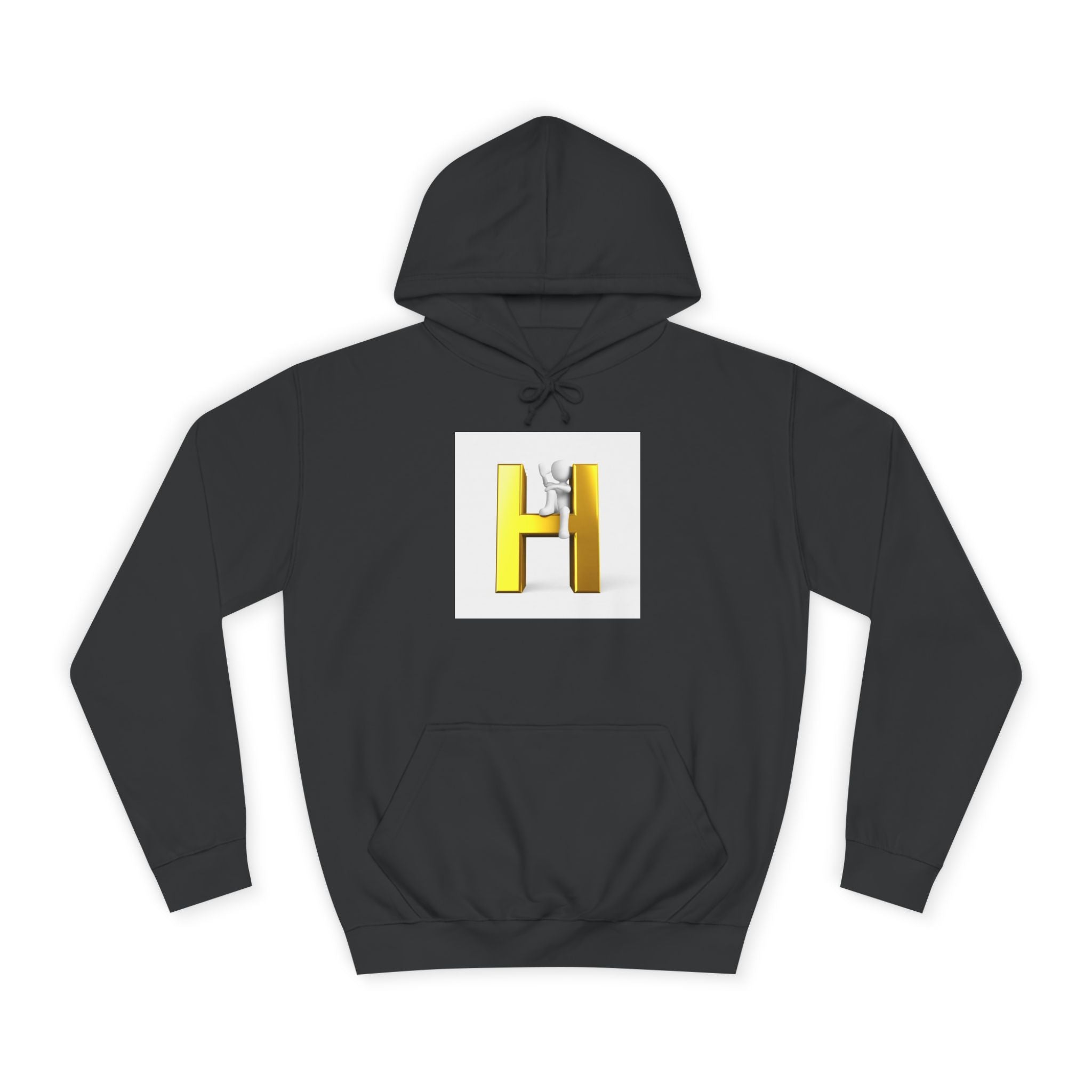 Sweat à capuche lettre H 3D or | Sweat-shirt initial monogramme