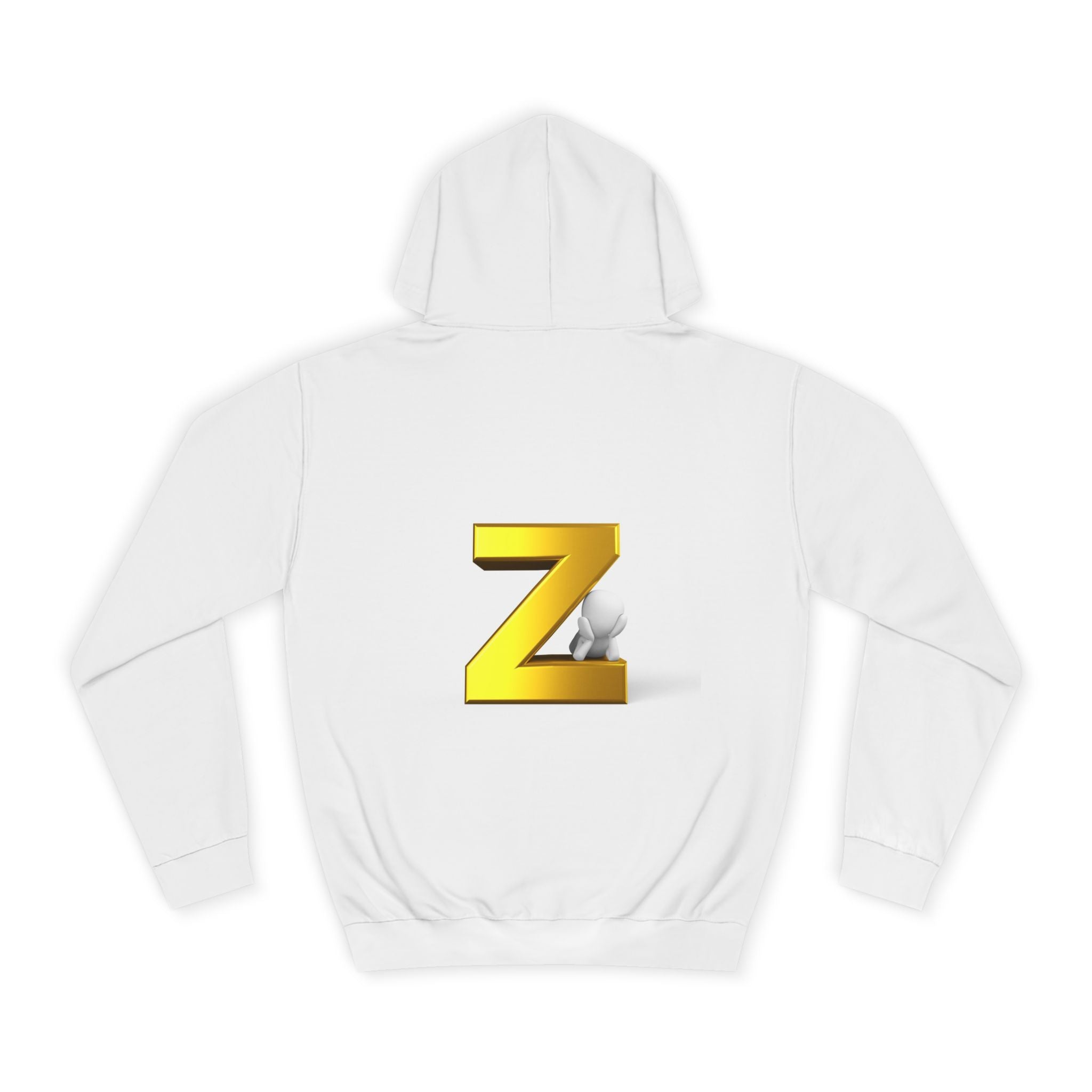 Gold 3D Letter Z Hoodie | Initial Monogram Pullover