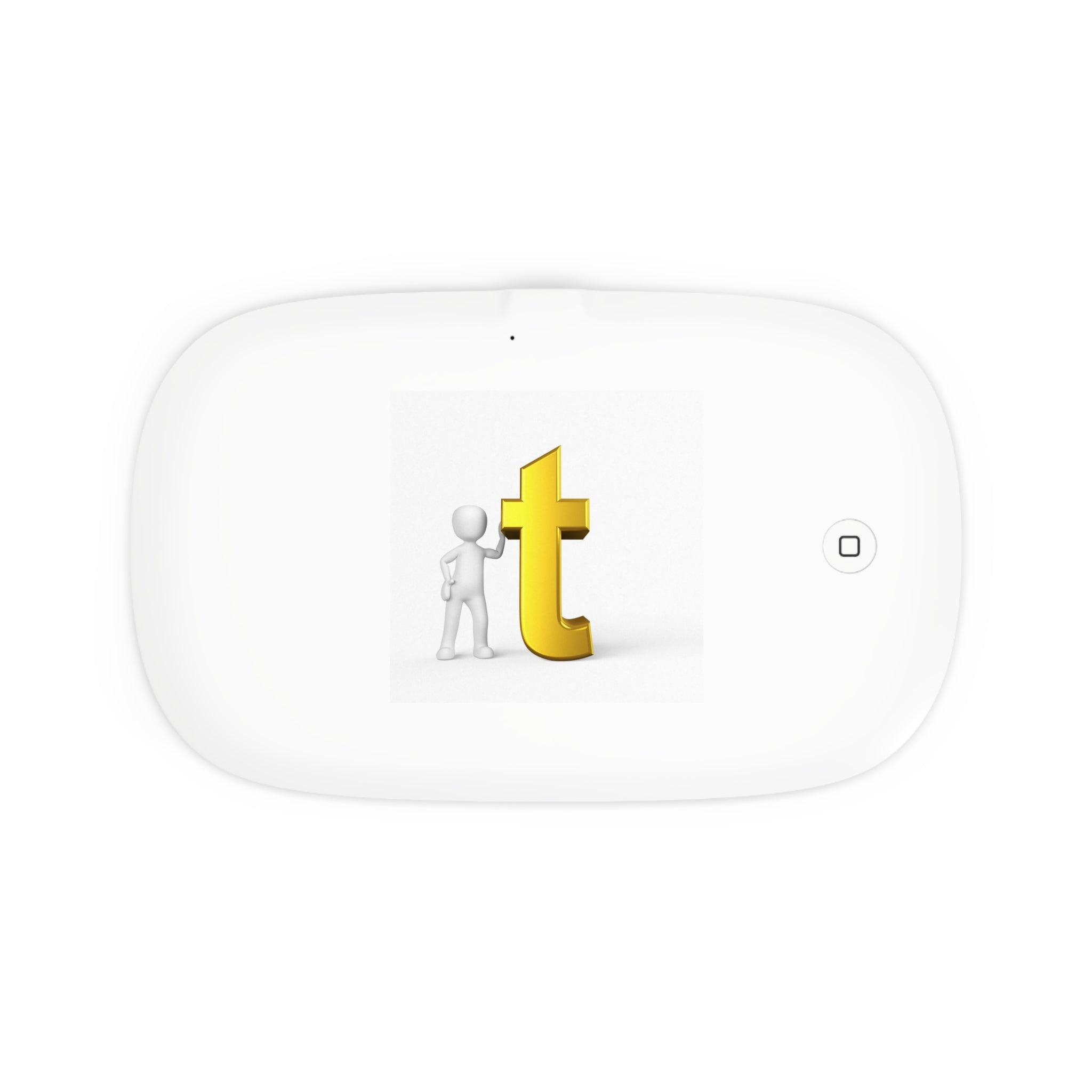 Yellow Letter T Design UV Phone Sanitizer and Wireless Charging Pad