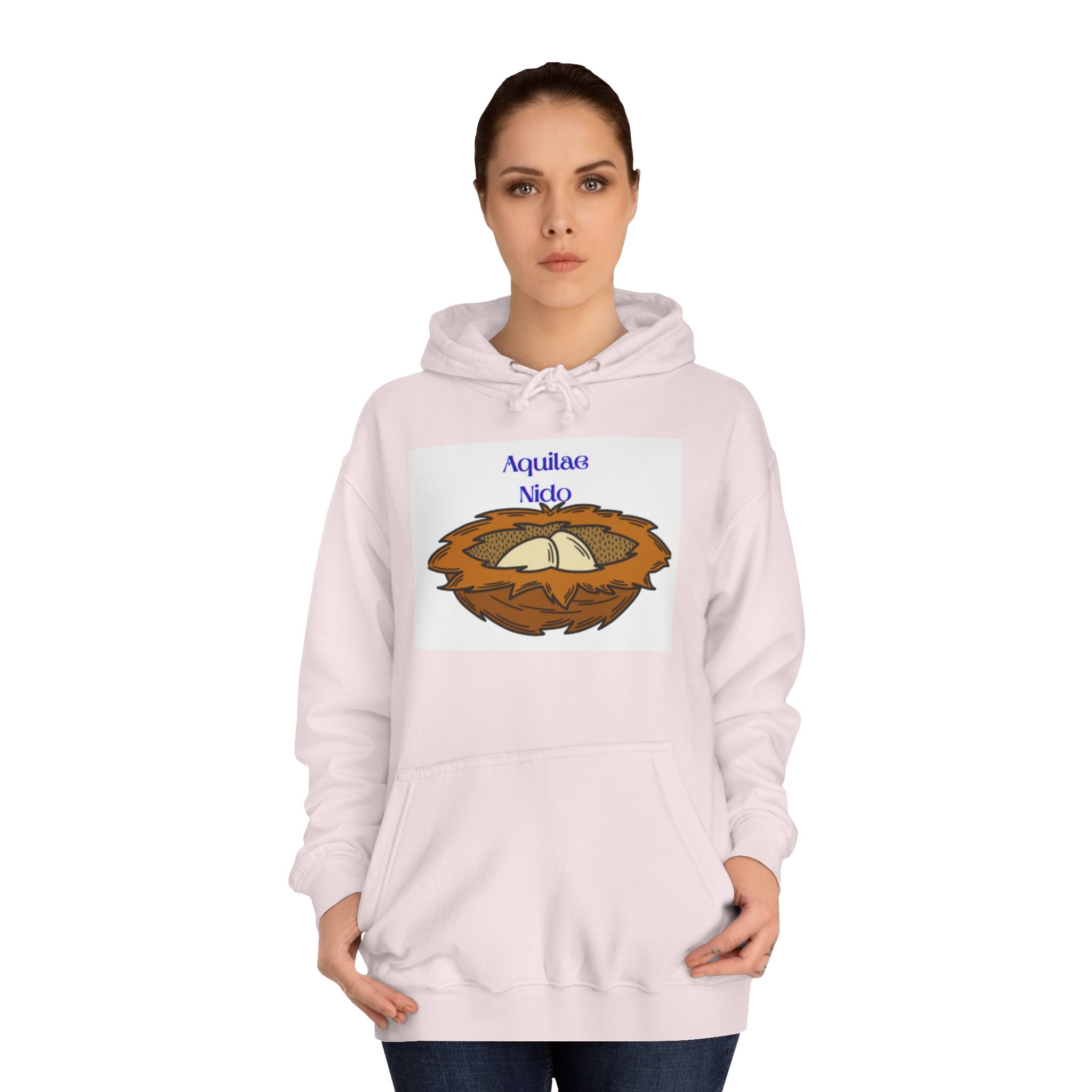 Aquilae Nido Nest Illustration Hoodie | College Crest Style