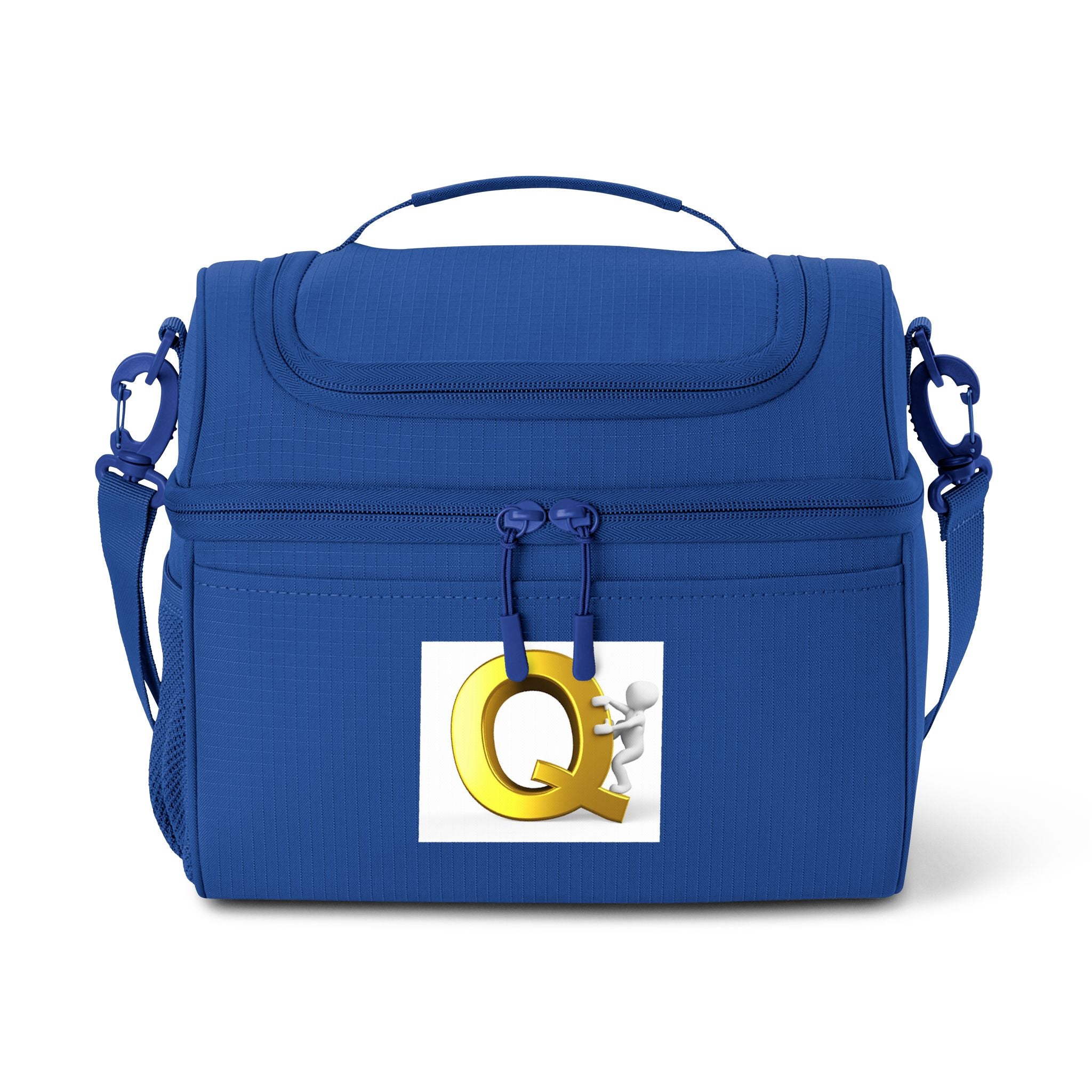 Gold Letter Q Logo Cooler Bag | Insulated Lunch Tote
