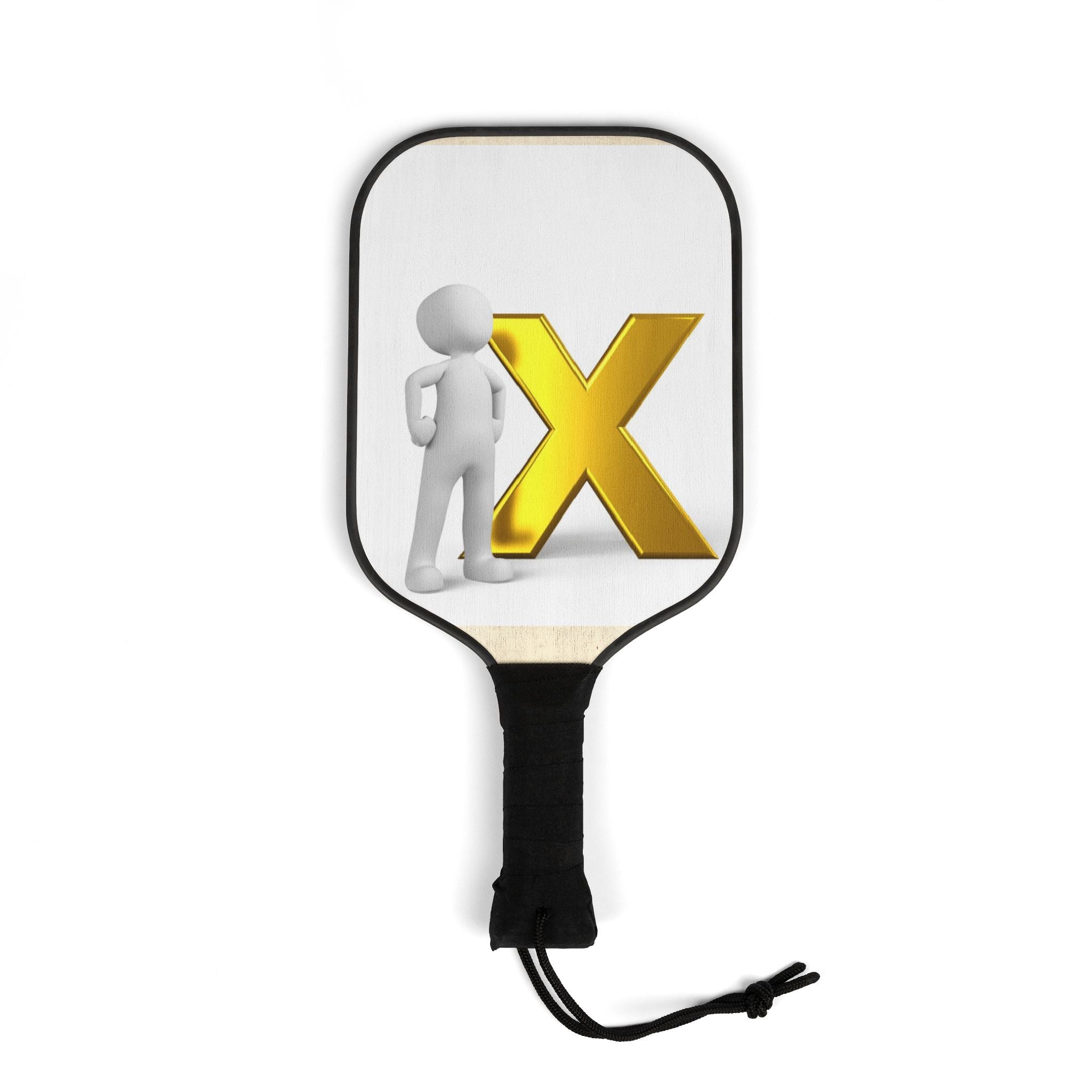 Gold Letter  X Logo Pickleball Paddle Set | Pickleball Kit, Two Paddles & Balls