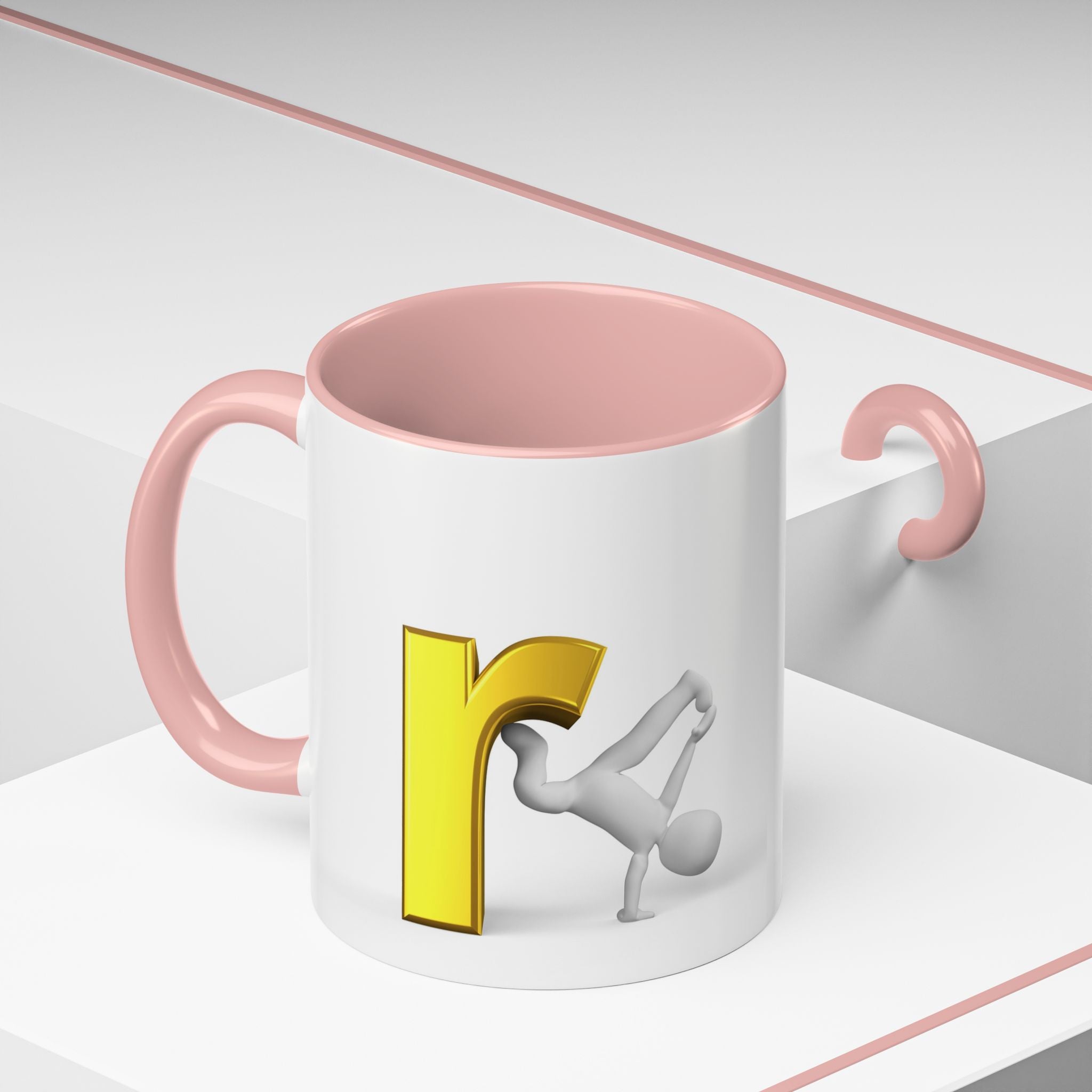 3D Letter R Breakdance Design Mug | Accent Coffee Mug 11oz or 15oz