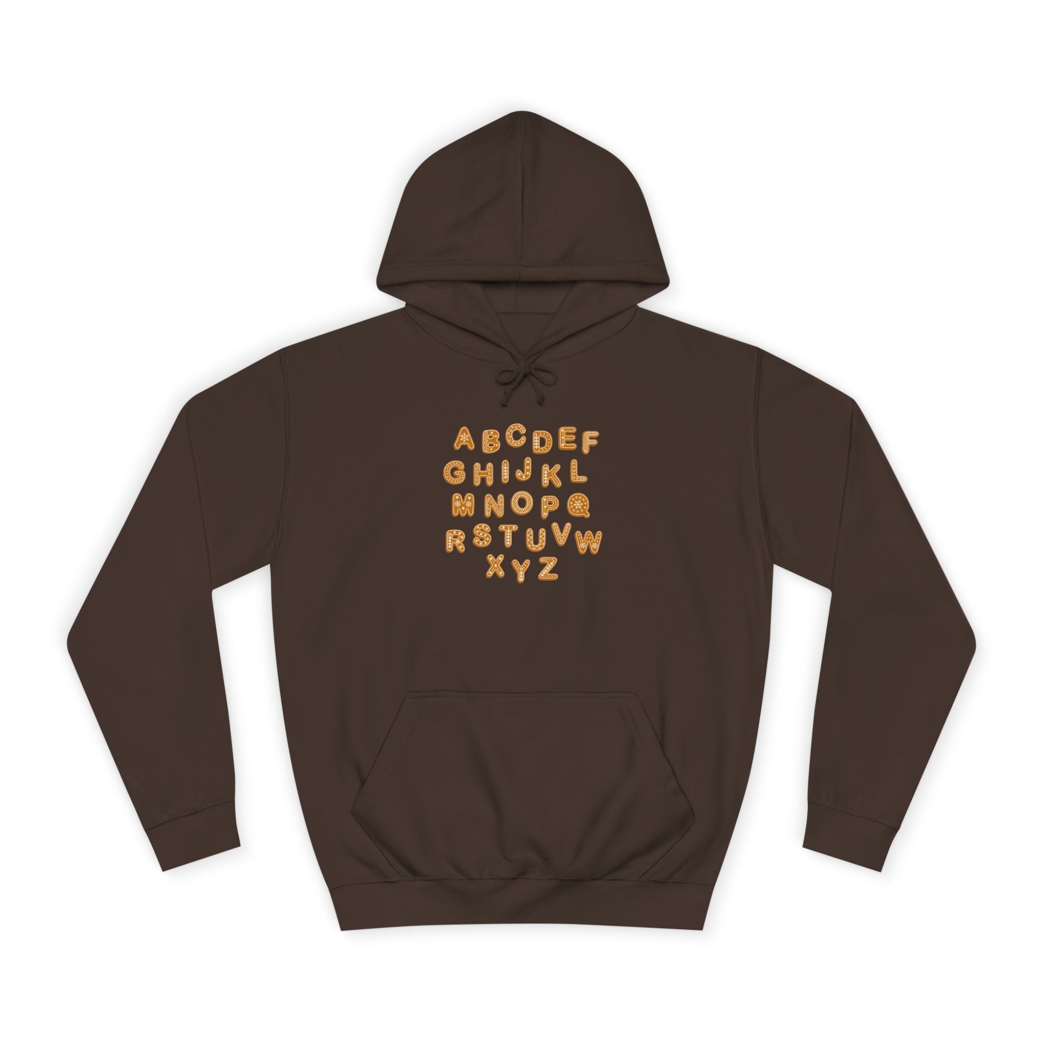 Sweat à capuche Alphabet Biscuits | Sweatshirt Lettres de A à Z Police Biscuits