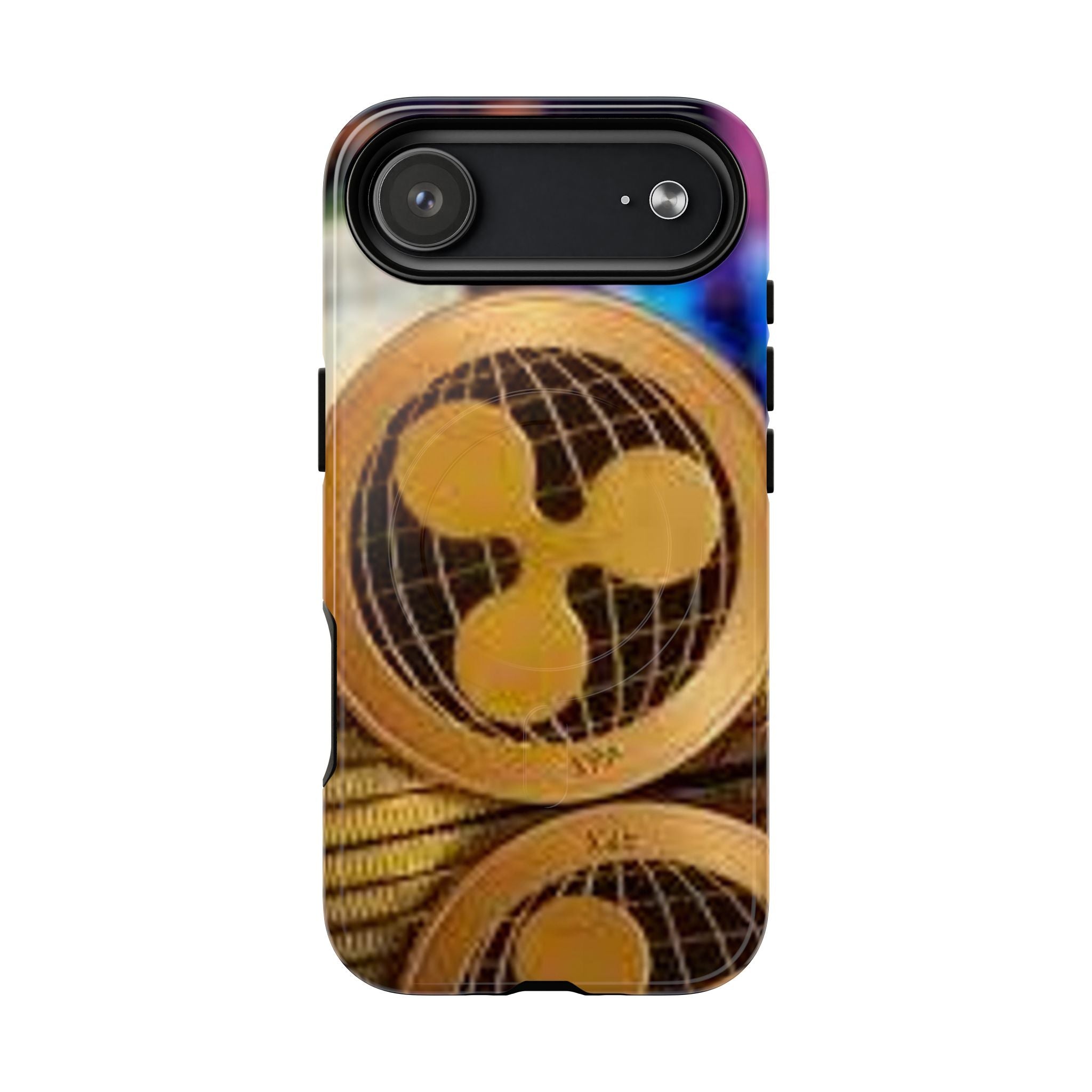 Coque de protection rigide magnétique design Ripple Coin | Coque de téléphone Crypto Ripple