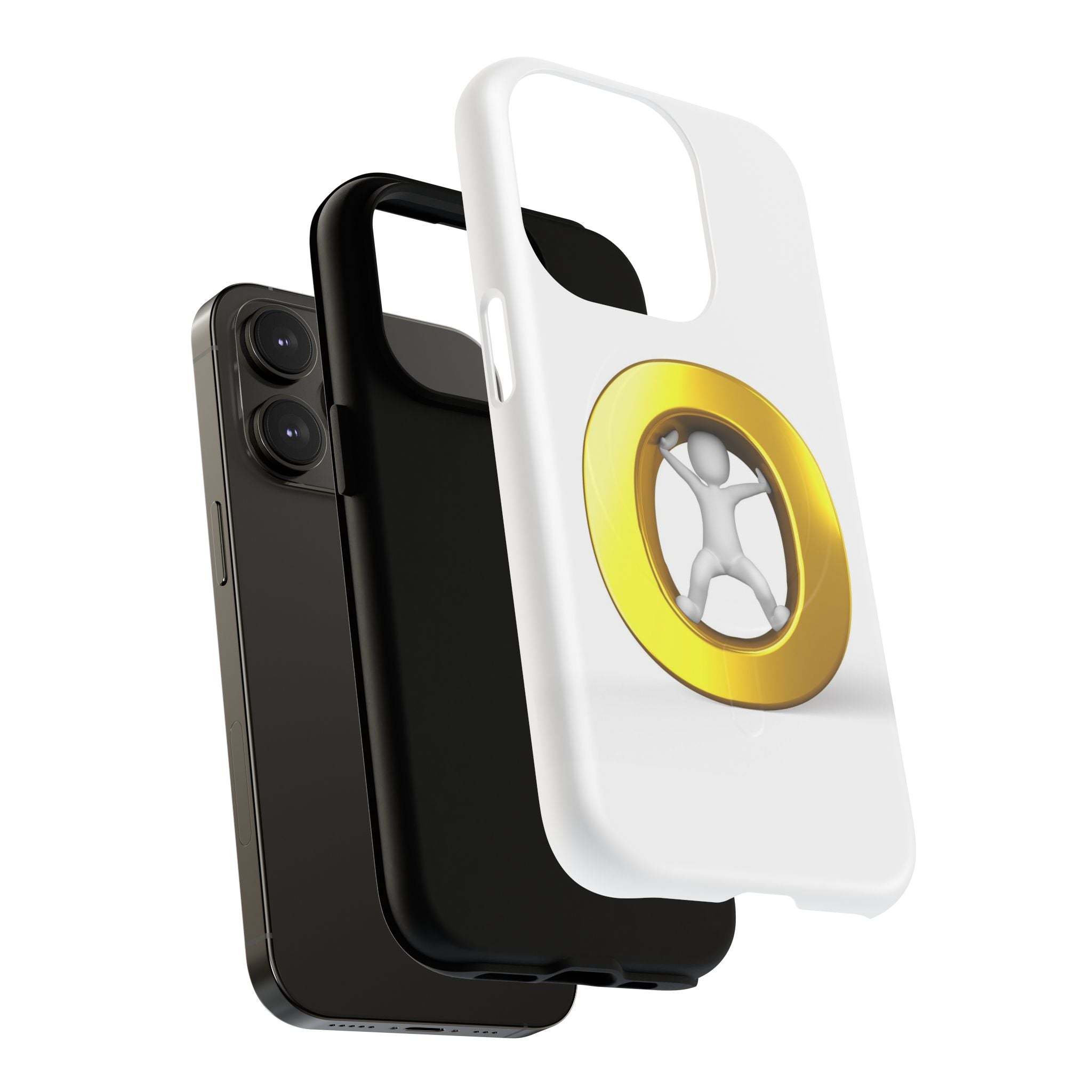 3D Gold Letter O Figure Phone Case | Tough Magnetic Case