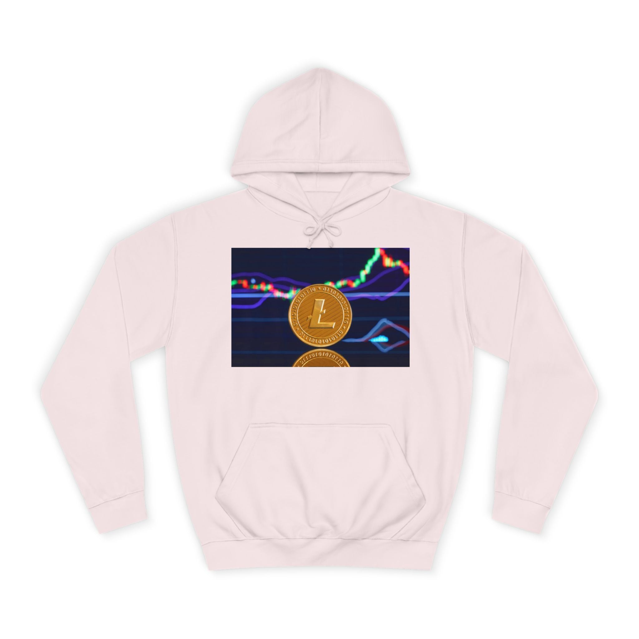 Litecoin Coin Graphic Hoodie | Crypto Chart Design, Digital Currency Apparel