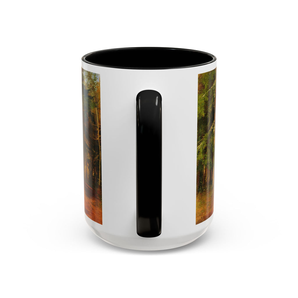 Waldweg-Malerei Tasse | Akzent-Kaffeetasse 11oz 15oz