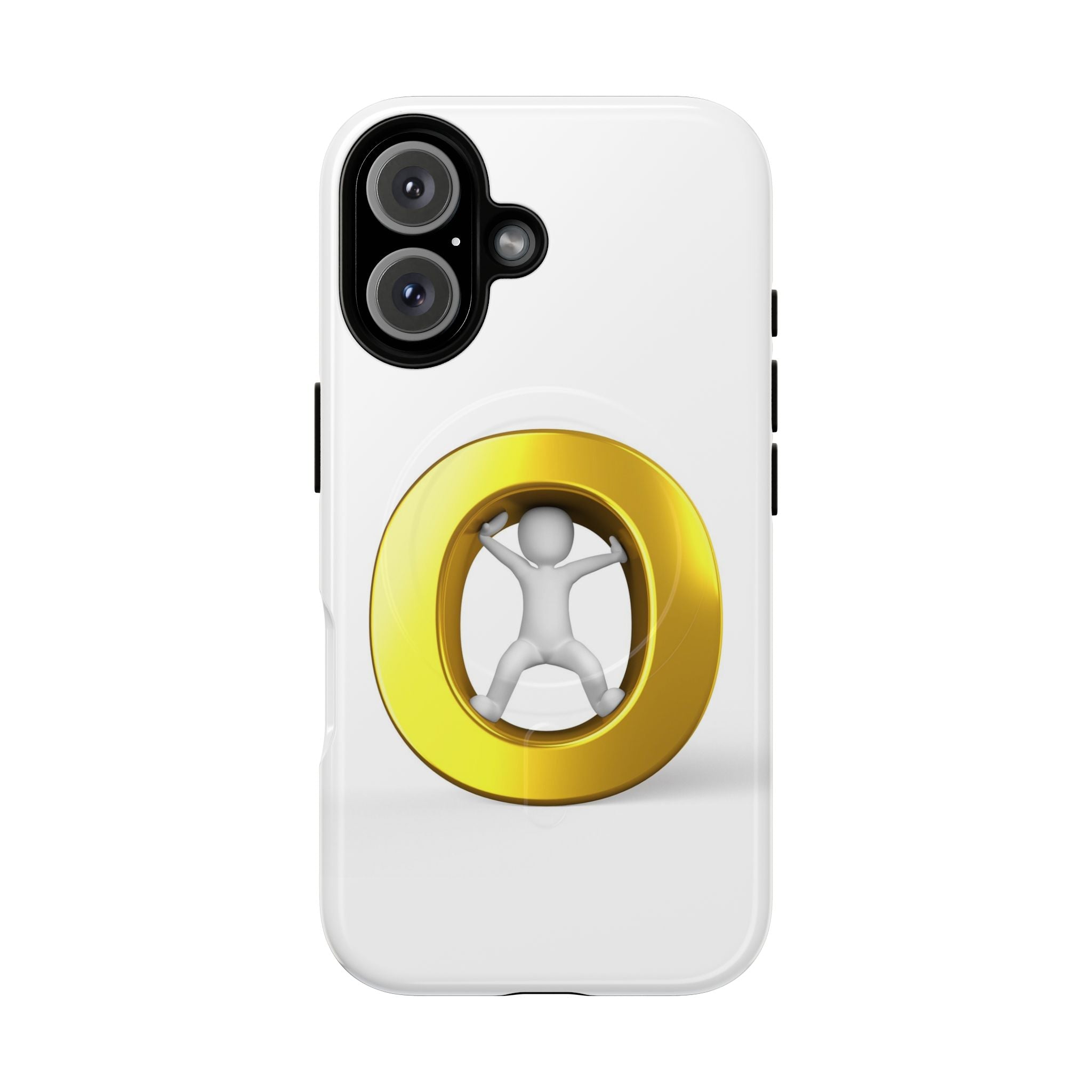 3D Gold Letter O Figure Phone Case | Tough Magnetic Case