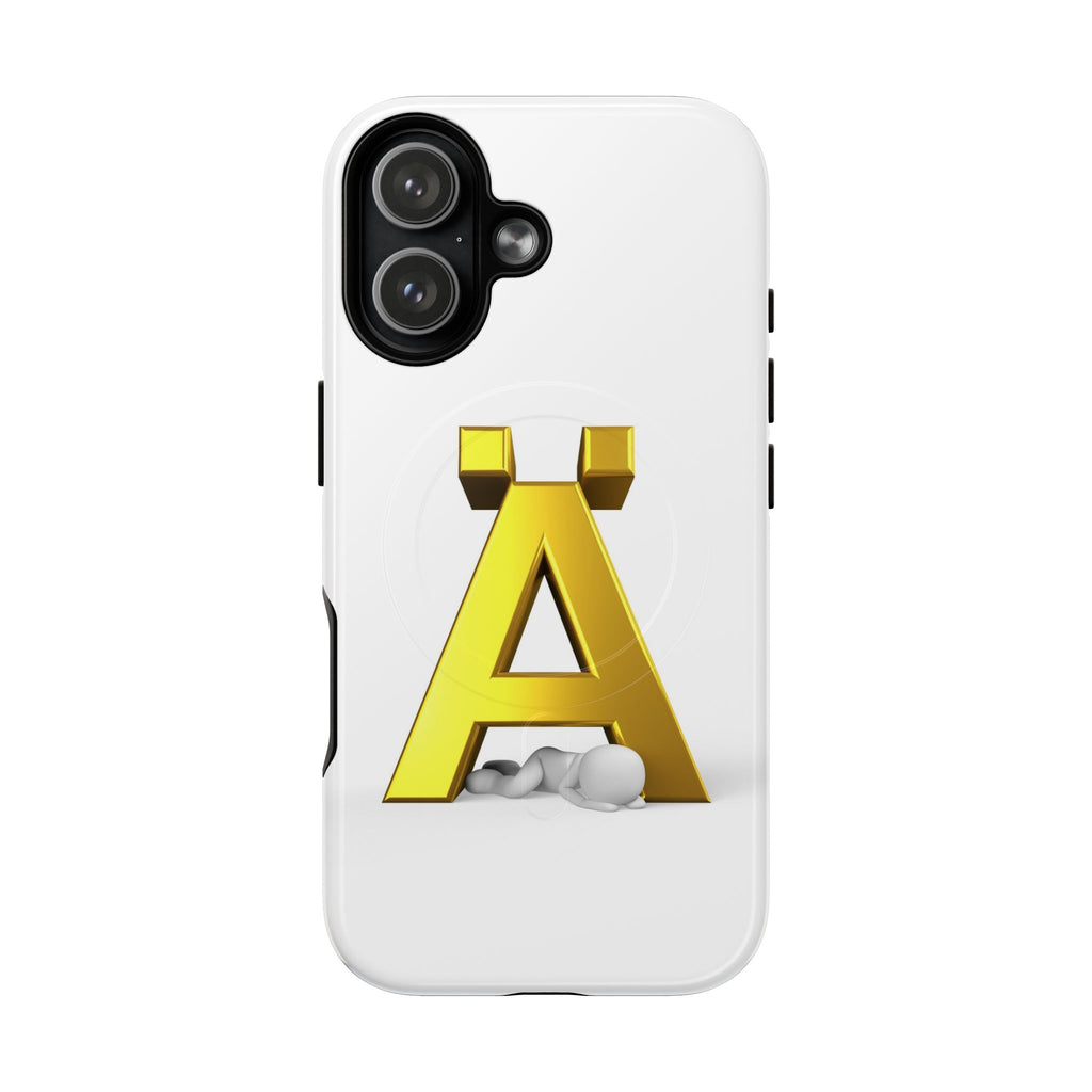 Gold Letter Ä Phone Case | Magnetic Tough Case, Initial Monogram