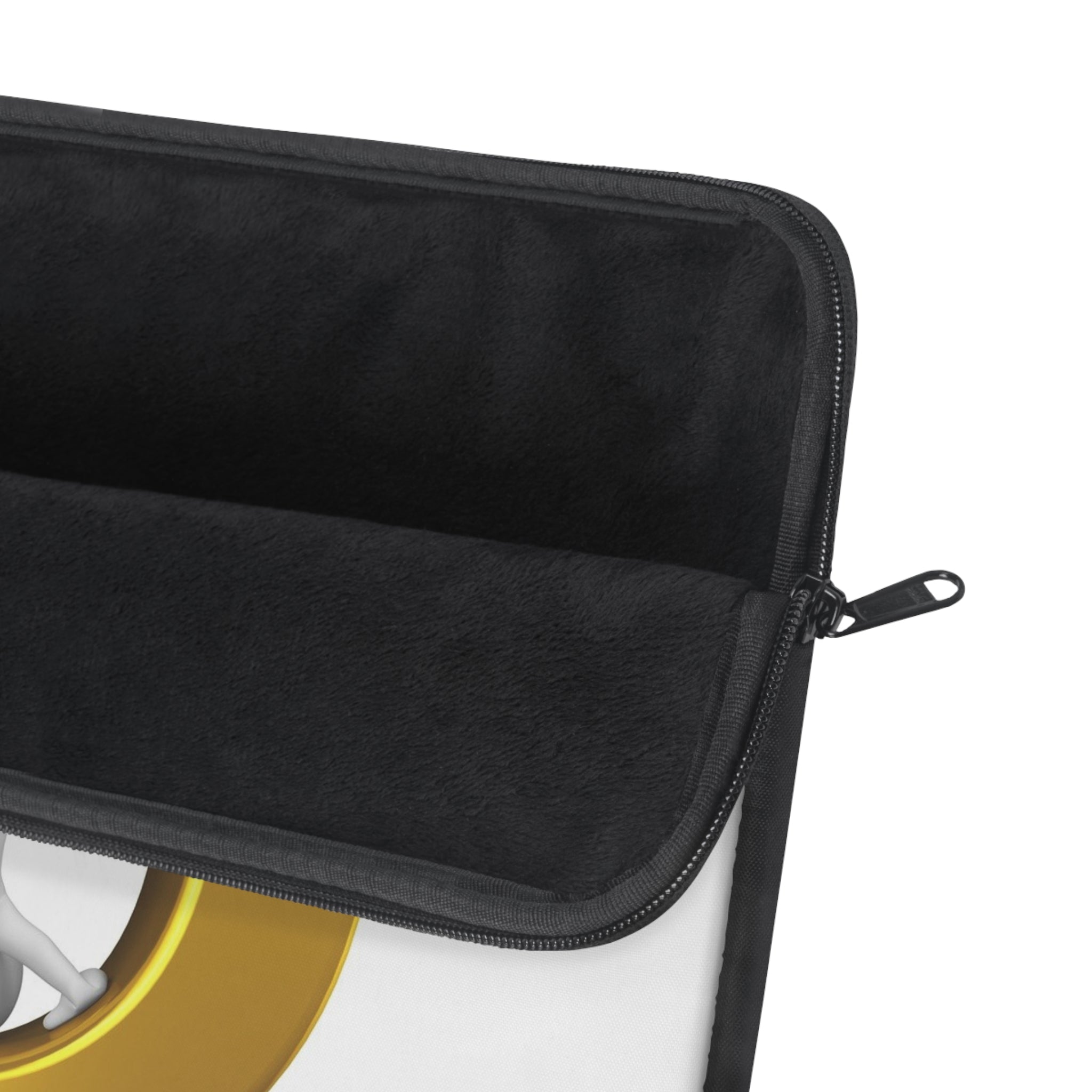 Golden Letter Ö with 3D Figure Laptop Sleeve | Minimal Tech Accessory
