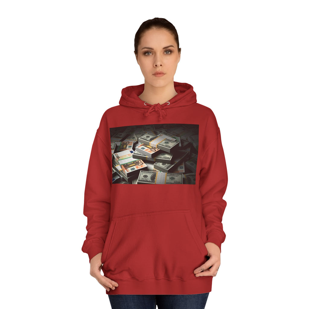 Stacked Cash Money Hoodie | Vintage Banknote Print, Stacks of Dollars