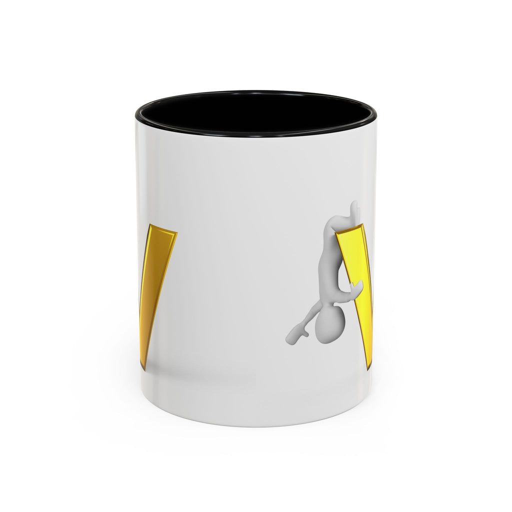 Gold Letter V with Figure Mug | Accent Coffee Mug